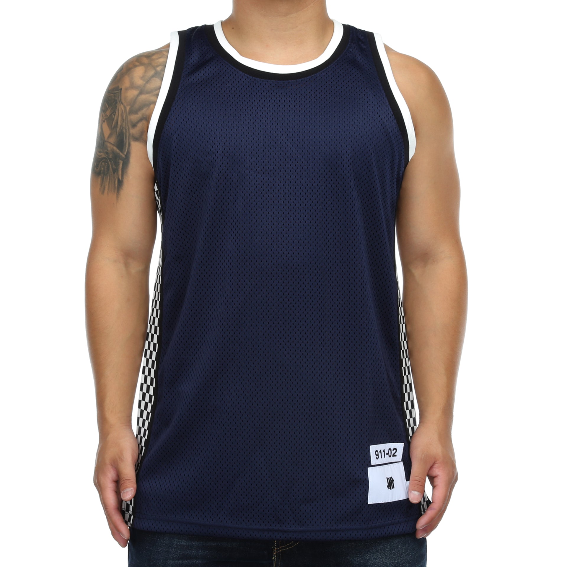 Undefeated NBA Basketball Jersey for Men - Navy Blue Authentic Player Jersey - Perfect for Games, Training, and Fan Wear