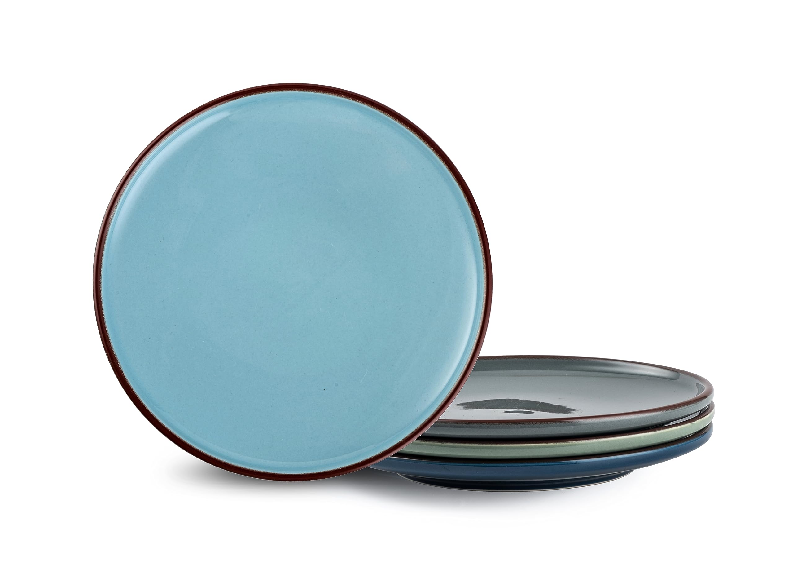 UNICASA 8.25 Inch Ceramic Dessert Plates Set of 4 - Stoneware Dinner Plates for Pasta, Salad, Appetizers | Microwave, Dishwasher & Oven Safe | Perfect for Dinner Parties, Family Meals & Restaurant Use