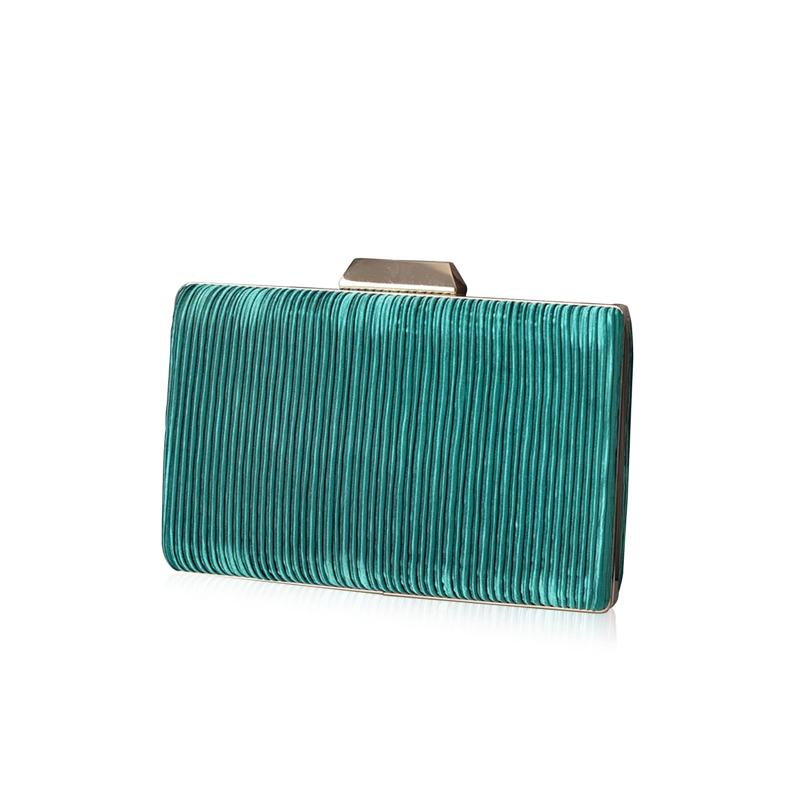 Elegant Women's Pleated Clutch Evening Bag with Detachable Chain - Wedding Bridal Purse, Ladies Shoulder Handbag for Parties, Date Nights & Special Occasions
