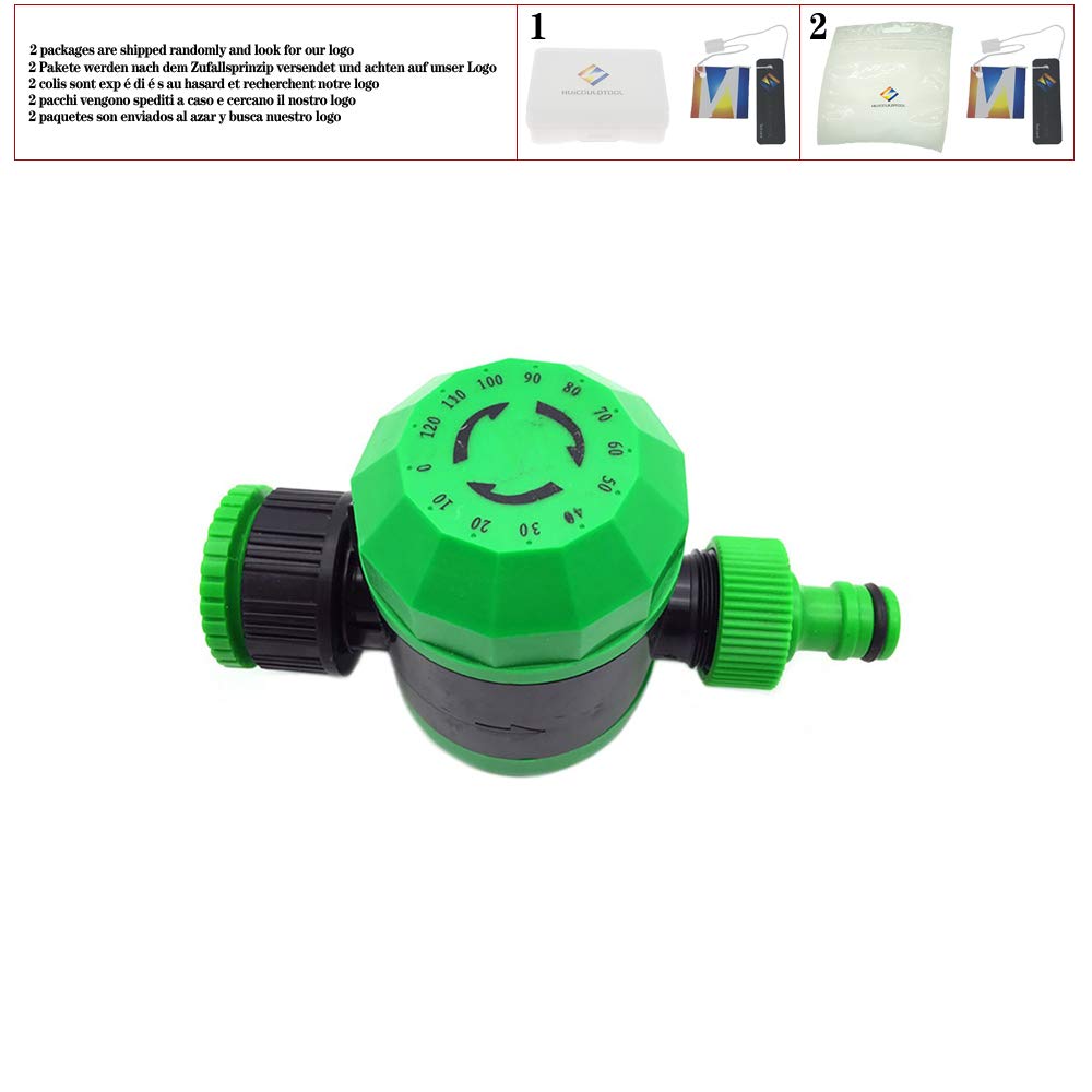 Huicouldtool 1-Pack 2-Hour Automatic Water Timer Controller - Mechanical Irrigation System for Garden, Lawn & Plants | Outdoor Watering Solution for Sprinklers, Drip Systems & Potted Plants