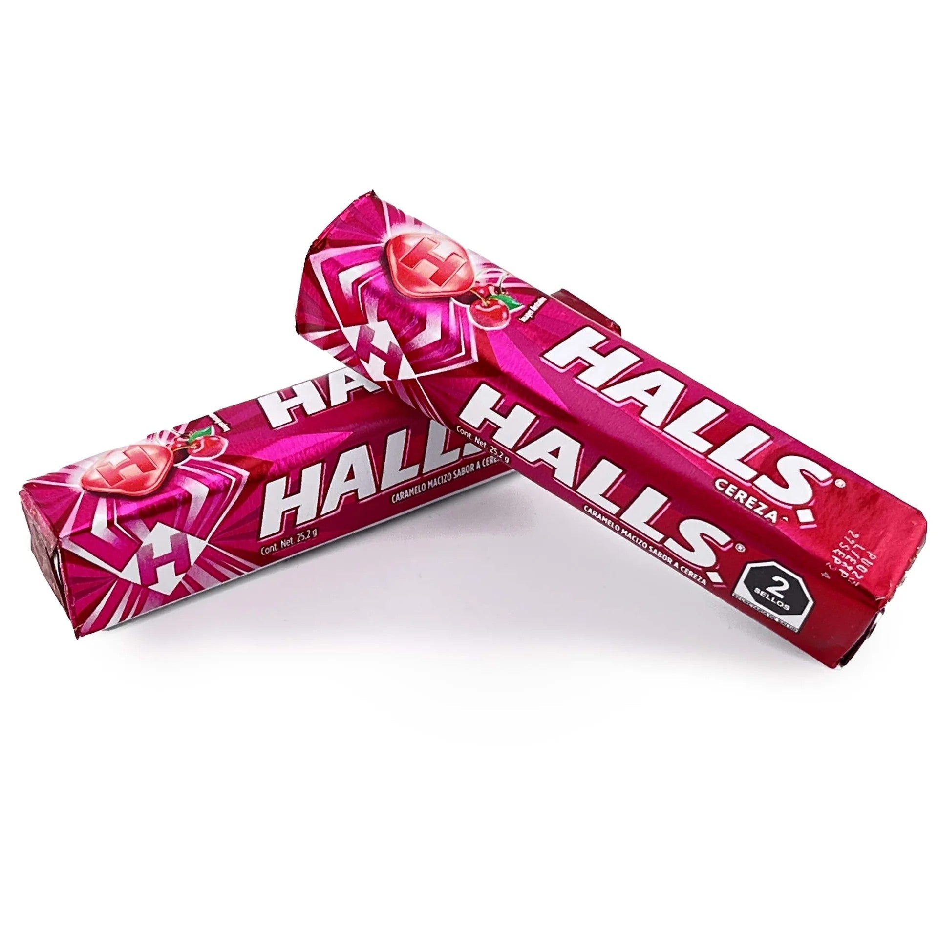 Halls Mexican Sabor Cereza Cherry Flavor Cough Drops - 12 Count Box - Soothes Throat & Relieves Cough for Work, Travel & Daily Use