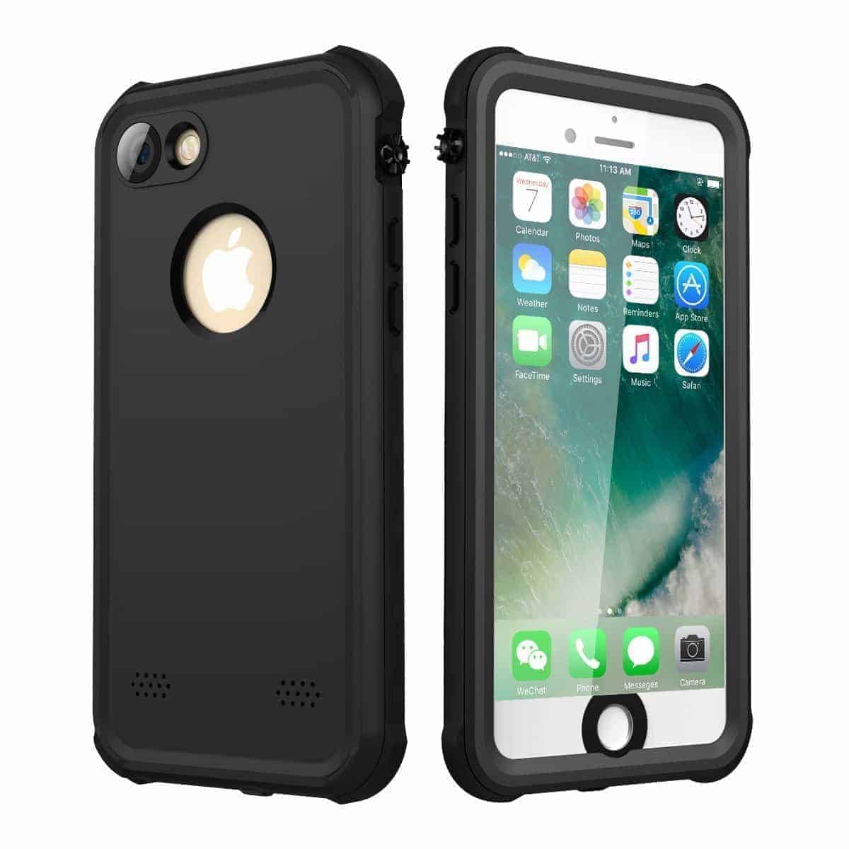 Waterproof iPhone 8 Plus Case - Shockproof & Dustproof Protective Cover for iPhone 8 Plus (Black) | Perfect for Swimming, Outdoor Activities & Extreme Sports