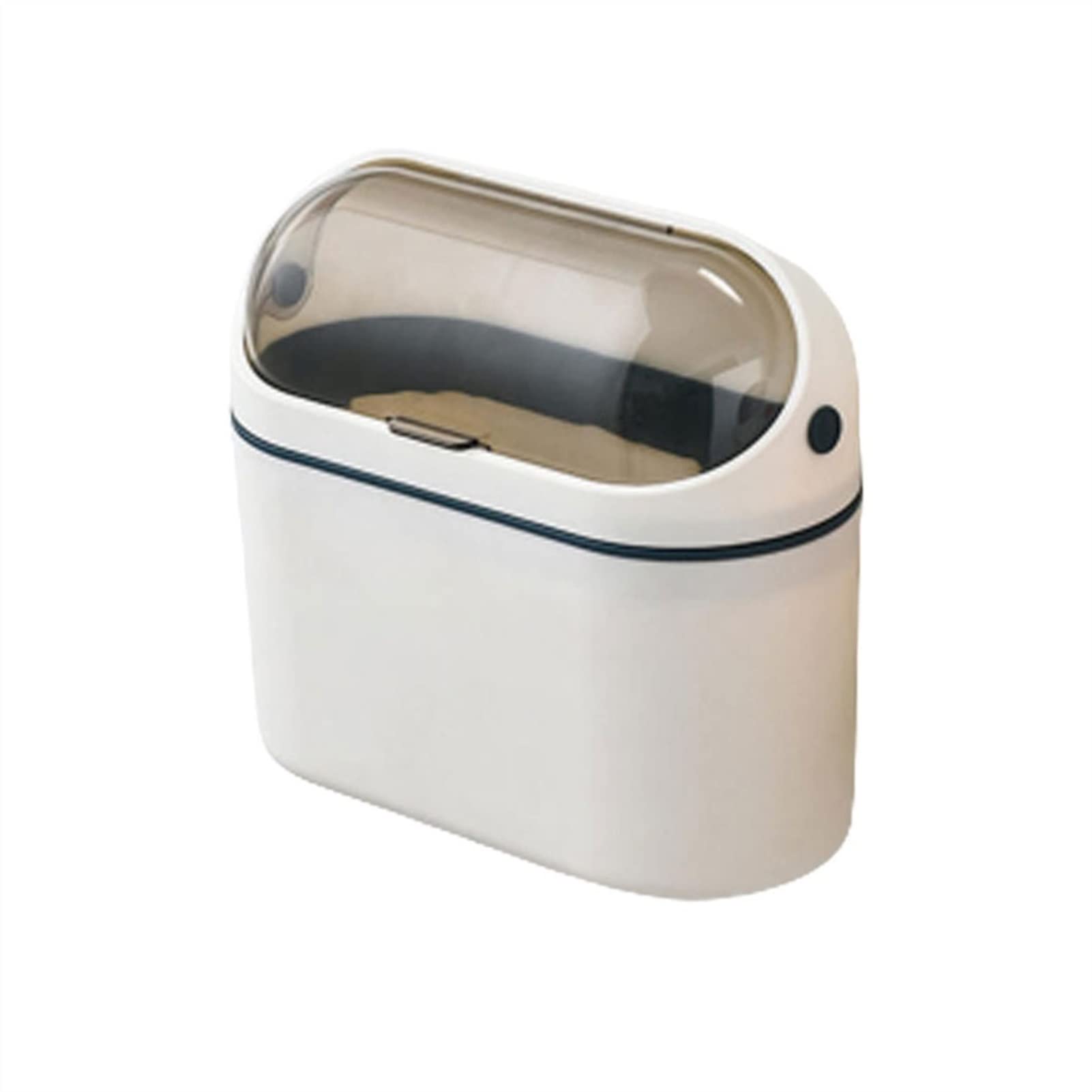 UNNS Mini Trash Can with Lid - Small Office Waste Basket for Desktop, Countertop, RV & Dorm | Mountable Tiny Garbage Can | Space-Saving Black Wastebasket for Home, Office & Travel Use