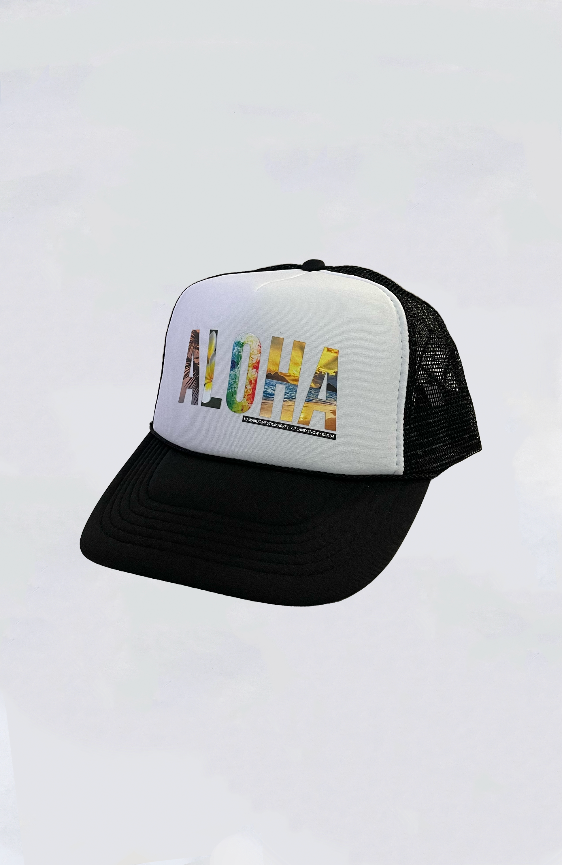 HDM Aloha Kailua Trucker Hat - Vintage Hawaiian Style Adjustable Baseball Cap for Men & Women - Perfect for Beach Vacations, Summer Outfits and Island Getaways