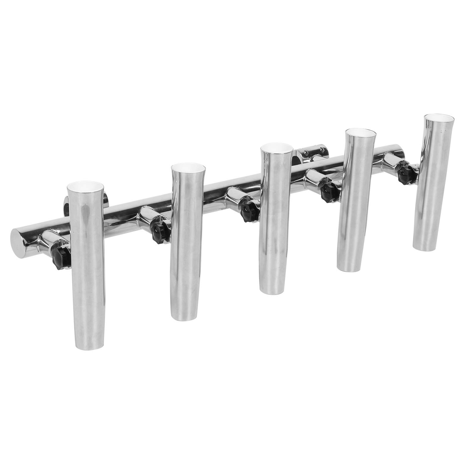 LZKW 5-Pipe Fishing Rod Holder - Heavy Duty Metal Pole Stand with Clamp-On Design for Fishing Boats | Perfect for Saltwater, Freshwater, and Kayak Fishing Accessories