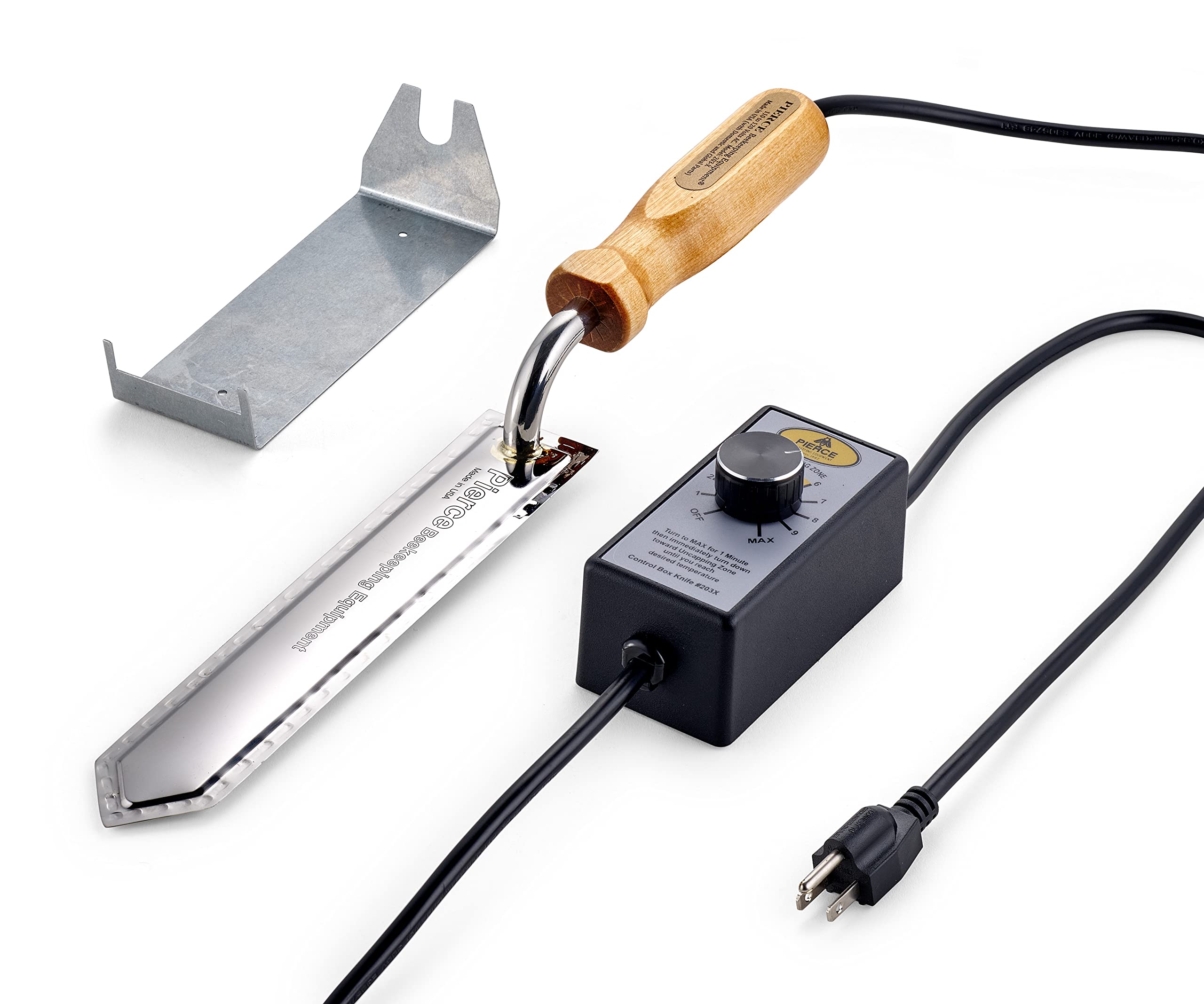 Electric Beekeeping Uncapping Knife - Stainless Steel Hot Knife with Controller Stand | Professional Beekeeping Supplies for Hive Maintenance, Honey Harvesting & Starter Kits | Perfect for Beekeepers, Apiary Work & DIY Honey Extraction