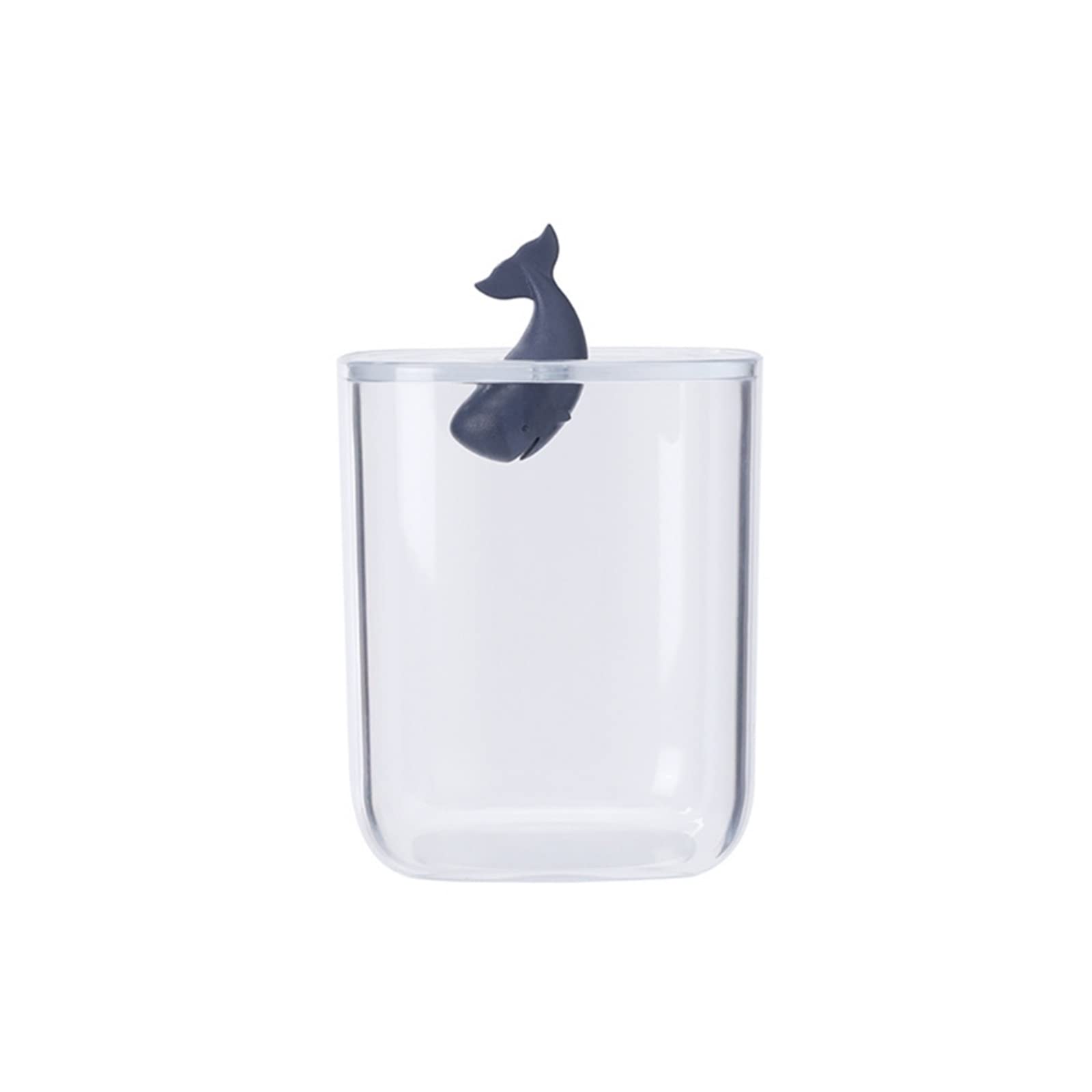 Whale-Shaped Transparent Plastic Toothpick Holder & Cotton Swab Storage Box - Waterproof Cosmetic Organizer for Bathroom, Kitchen, and Travel (Color: Whale)