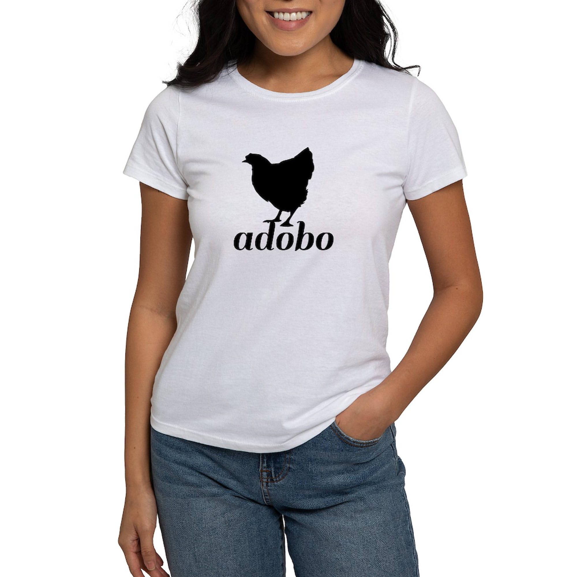 Women's Chicken Adobo Graphic T-Shirt - Soft Classic Crew Neck Tee for Filipino Food Lovers | Perfect for Casual Wear, Cultural Events & Filipino Heritage Celebrations