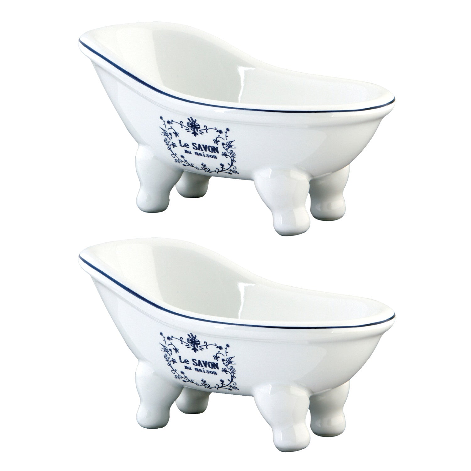 BATUBSSWD 5 11/16 Inch Mini Bathtub for Dollhouse (2-Pack), White - Perfect for Doll Accessories & Bathroom Playsets