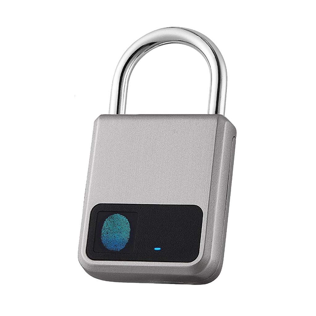 WODMB Fingerprint Padlock - Smart Biometric Lock for Home Door, Bookcase, Suitcase, Backpack, Gym, Bike & Office | USB Rechargeable | Secure Your Valuables Anywhere