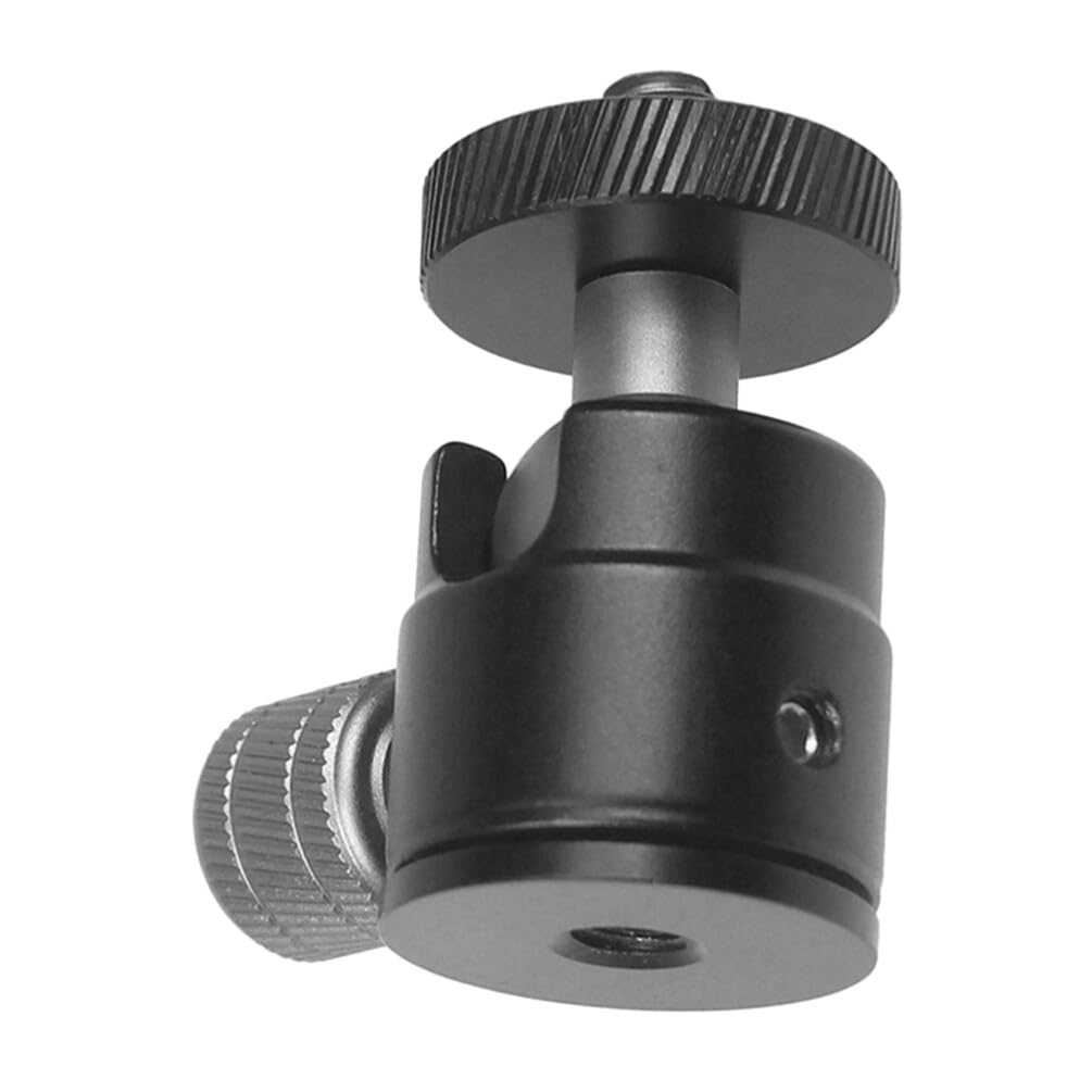 UKCOCO Ball Head Tripod Mount - 360° Swivel Camera Tripod Adapter with Quick Release Clamp for DSLR Cameras, Camcorders, Spotting Scopes (Black) - Perfect for Outdoor Photography, Travel Vlogging & Wildlife Shooting
