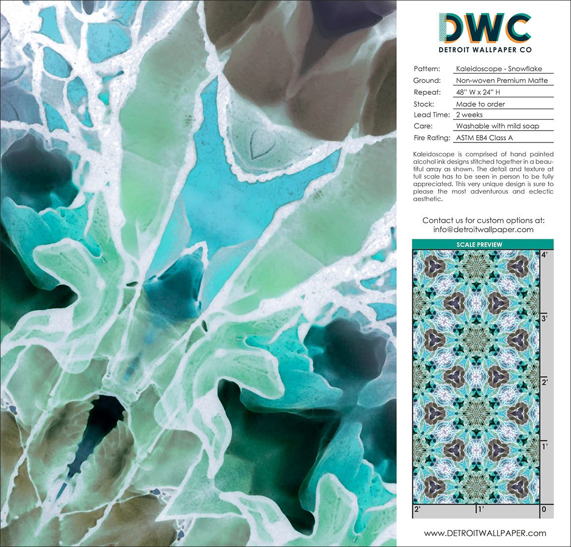 Vibrant Kaleidoscope Snowflake Wallpaper - Stunning Geometric Patterns for Home & Office Decor - Perfect for Living Rooms, Bedrooms, and Workspaces