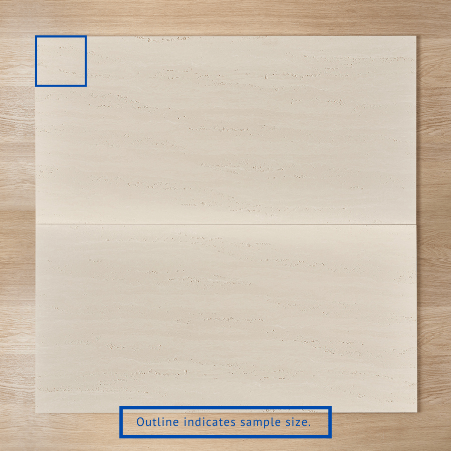Premium Kirribilli Travertine Look Beige Matte Tile Sample - Natural Stone Appearance for Bathroom, Kitchen & Living Room Flooring