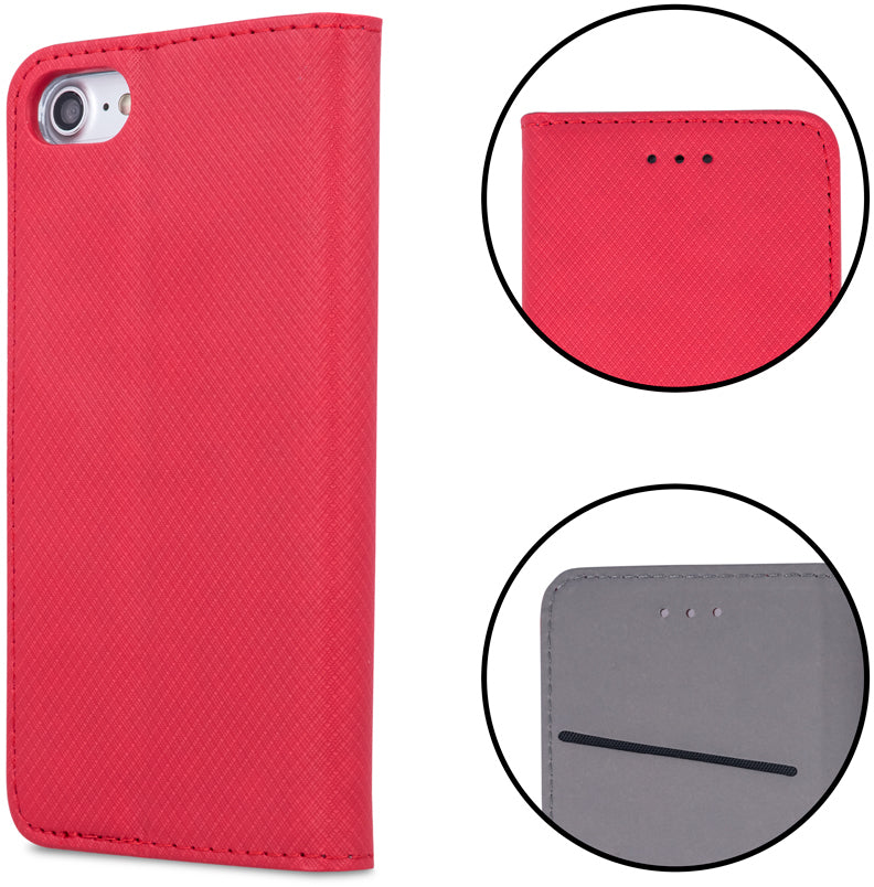 Apple iPhone SE 2 (2020) Wallet Case - Slim Protective Cover with Card Holder (Red) - Perfect for Everyday Use, Travel & Business