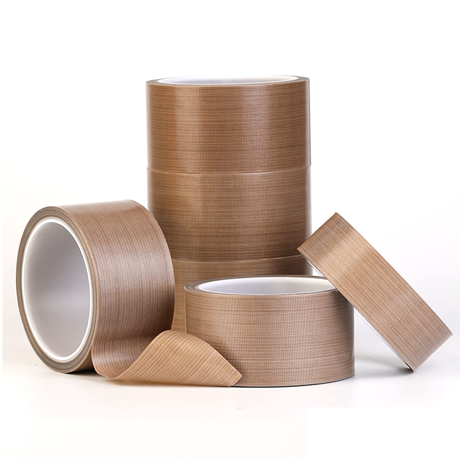 High Temperature PTFE Coated Fiberglass Tape - 10m/32.8ft x 50mm for Drying, Conveyor Belts, Welding, Sealing & Vacuum Machines | Heat Resistant, Non-Stick Teflon Tape for Industrial & DIY Projects
