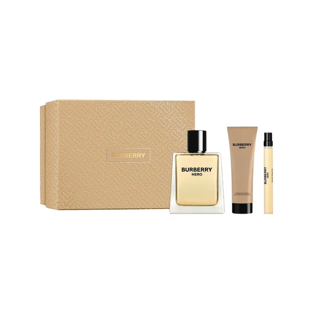 Hero Man 3 Piece Eau De Toilette Set - 100ml Perfume for Men | Long Lasting Cologne Gift Set for Daily Wear, Date Night & Special Occasions