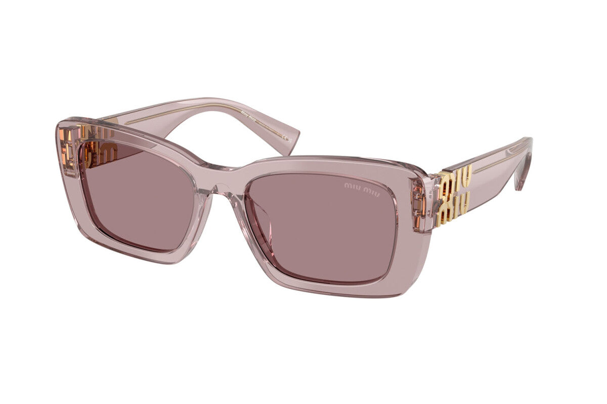 Miu Miu MU07YS Purple Transparent Cat-Eye Sunglasses for Women - UV Protection Fashion Shades for Beach, Driving & Summer Outfits
