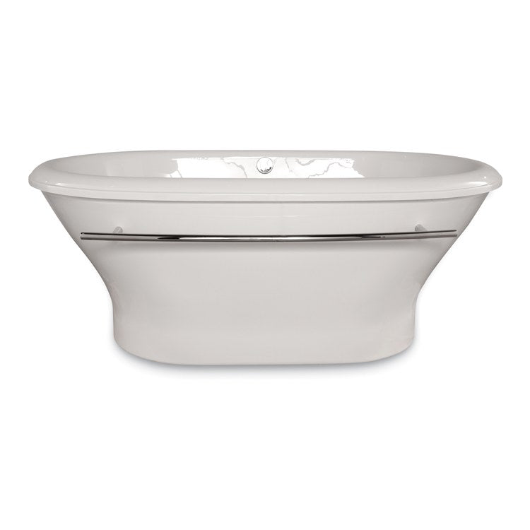 Chloe Freestanding Acrylic Air Tub - 70 x 40 x 27 Inch White Oval Bathtub | Modern Designer Collection for Luxury Bathroom & Spa Relaxation