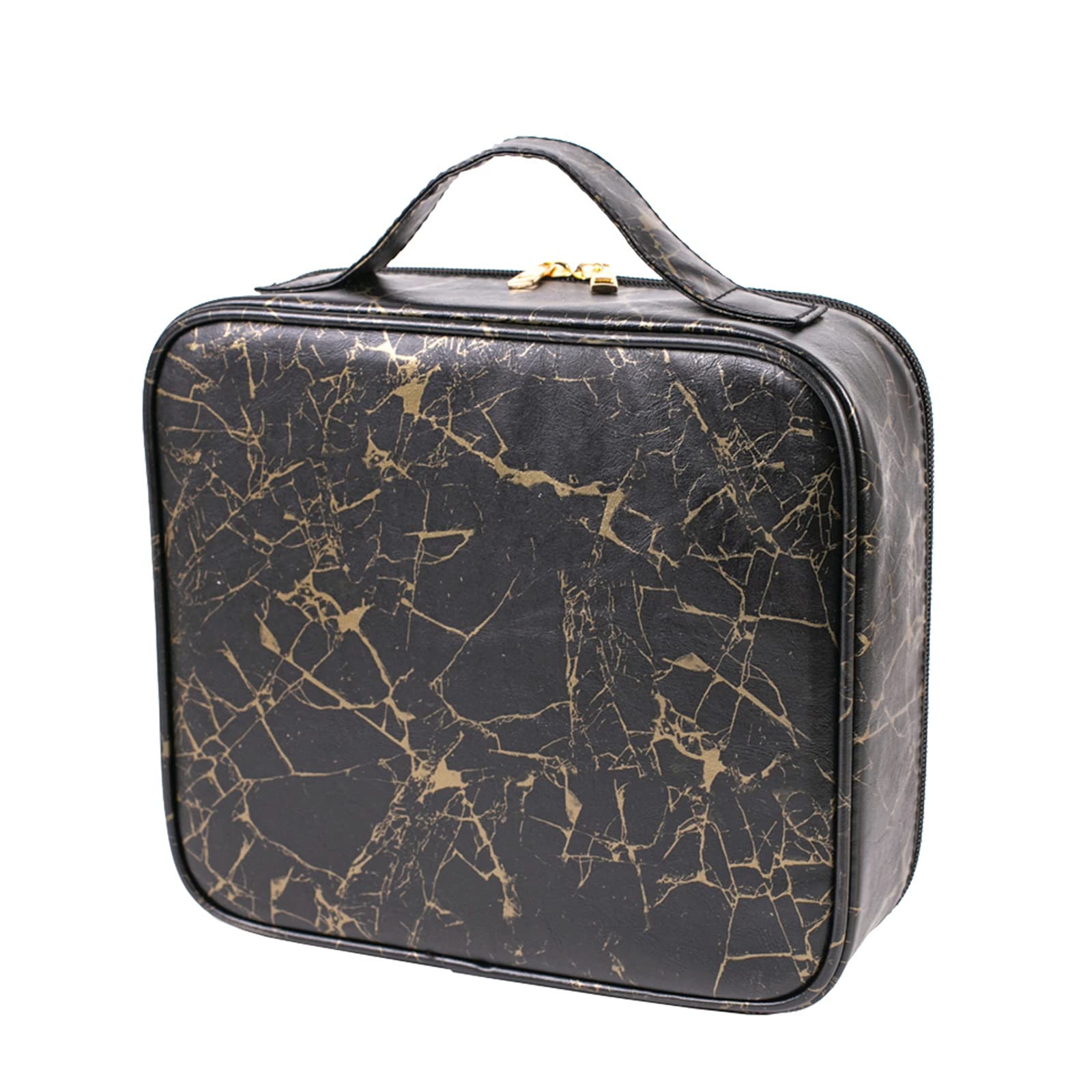 Professional Travel Makeup Train Case - Adjustable Cosmetic Organizer Bag for Women, Makeup Brush & Toiletry Storage with Multiple Compartments - Perfect for Travel, Home Use & Jewelry/Digital Accessories Organization