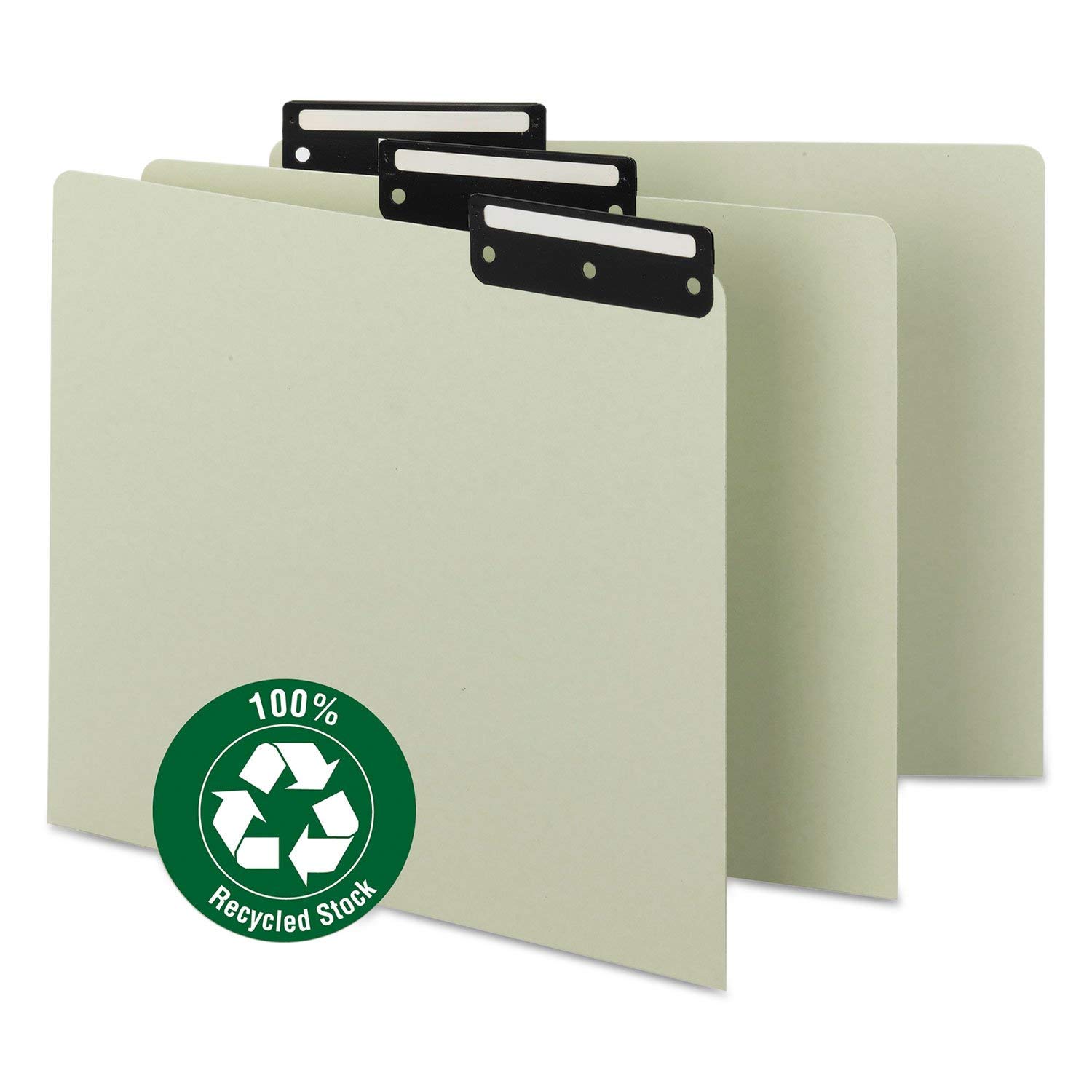 Smead Recycled Tab File Guides - Blank 1/3 Cut Pressboard Letter Size (50/Box) | Eco-Friendly Office Organization for Filing Cabinets & Document Storage