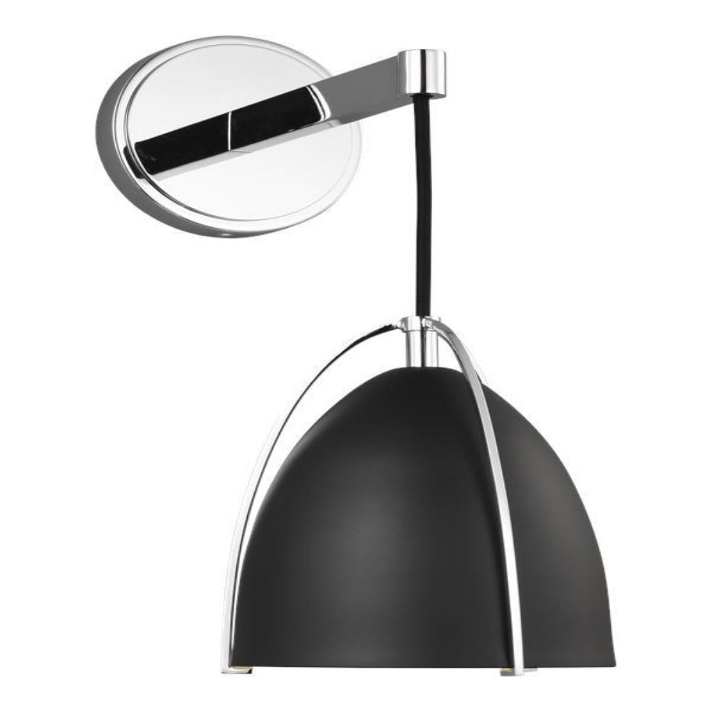 Chantel Midnight Black Wall Sconce - Modern Matte Black Finish - Perfect for Bedroom, Living Room & Hallway Lighting
