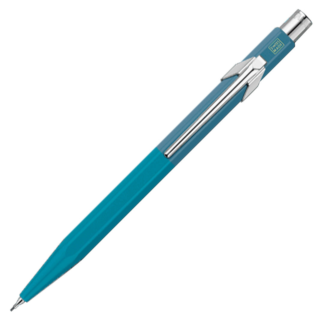 Caran d'Ache 844 Mechanical Pencil - Limited Edition Paul Smith Cyan & Steel - Premium Drafting & Writing Tool for Artists, Architects & Professionals