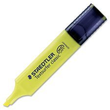 Bright Fluorescent Yellow Highlighter Markers - Broad Chisel Tip, 10-Pack Box - Perfect for Office, School & Study Notes Organization