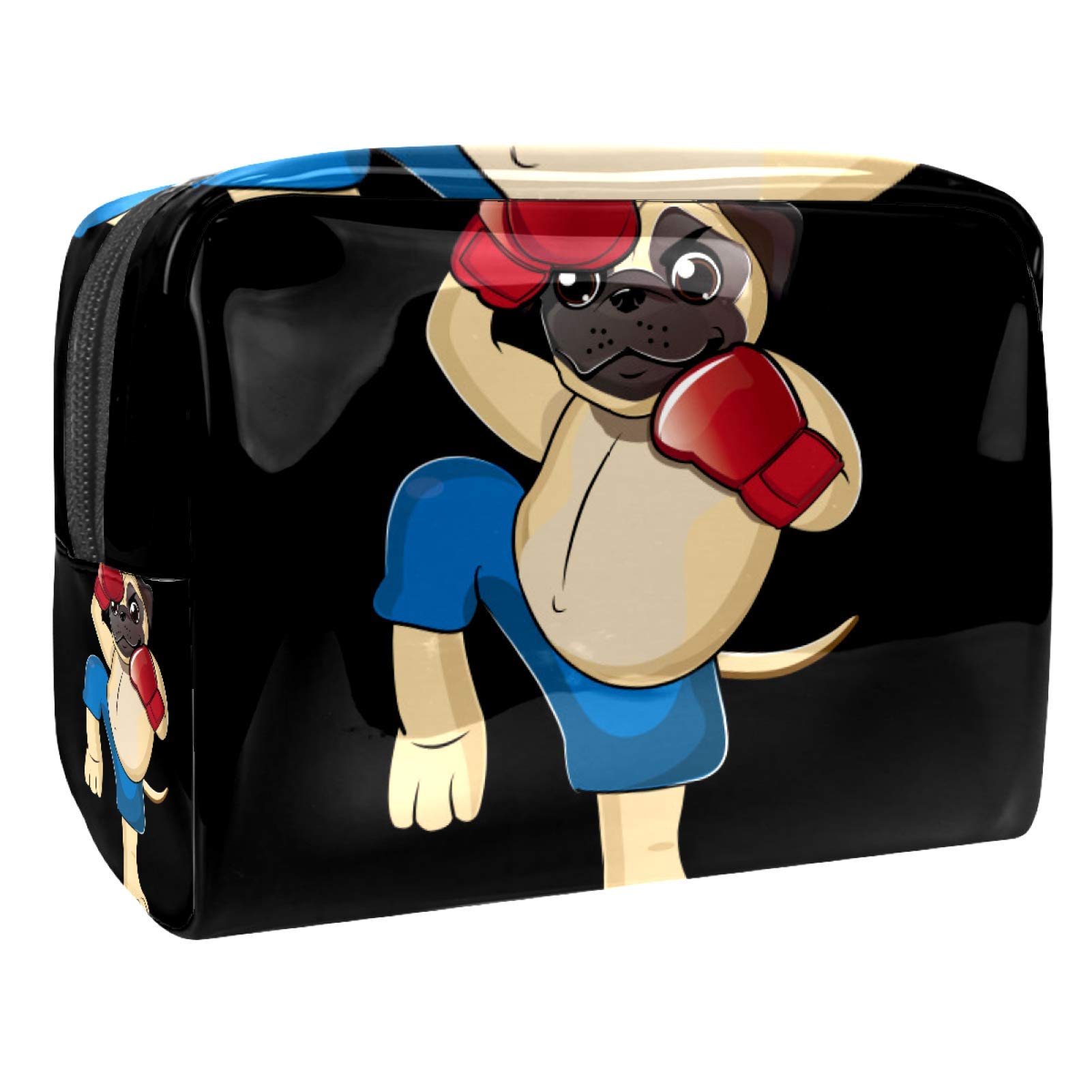 Small Portable Waterproof Cosmetic Bag for Women - Travel Toiletry Organizer with Zipper | Perfect for Dog Boxers, Makeup Storage & On-the-Go Essentials