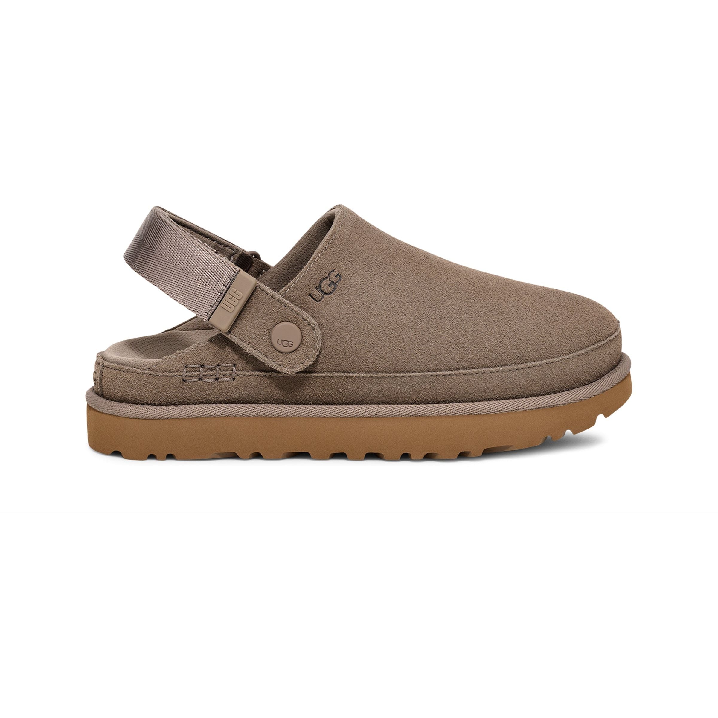 UGG Women's Goldenstar Clog in Smoke Plume - Comfortable Slip-On House Shoes for Women, Cozy Indoor/Outdoor Slippers with Arch Support - Perfect for Home, Office, and Casual Wear