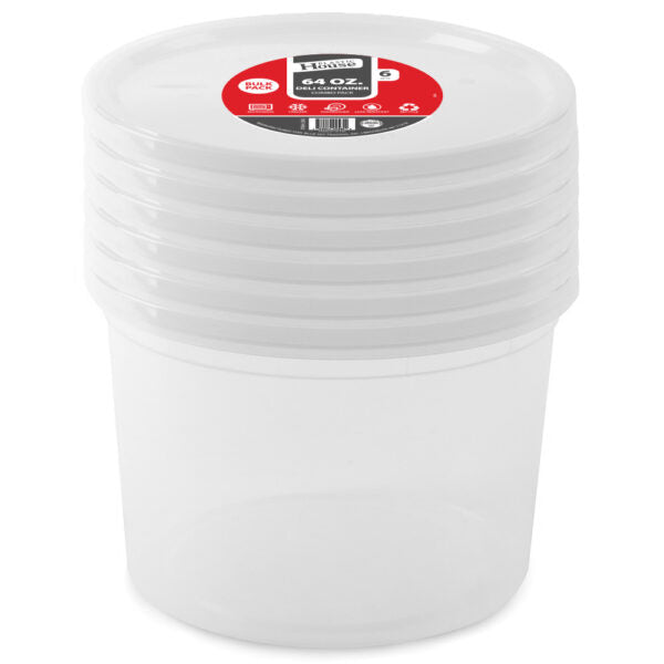 64OZ. Food Storage Containers with Lids, 6-Piece Set - Airtight & Leakproof for Meal Prep, Leftovers, and Pantry Organization