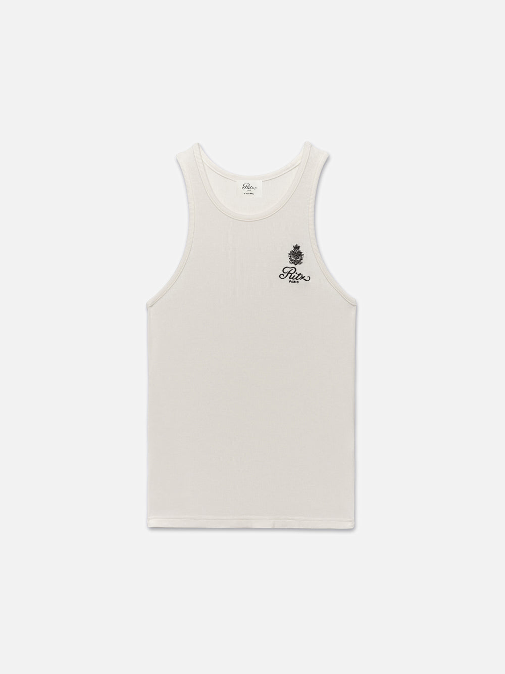 Ritz Women's Ribbed Tank Top - Soft Stretch White Camisole for Layering, Casual Wear & Summer Outfits