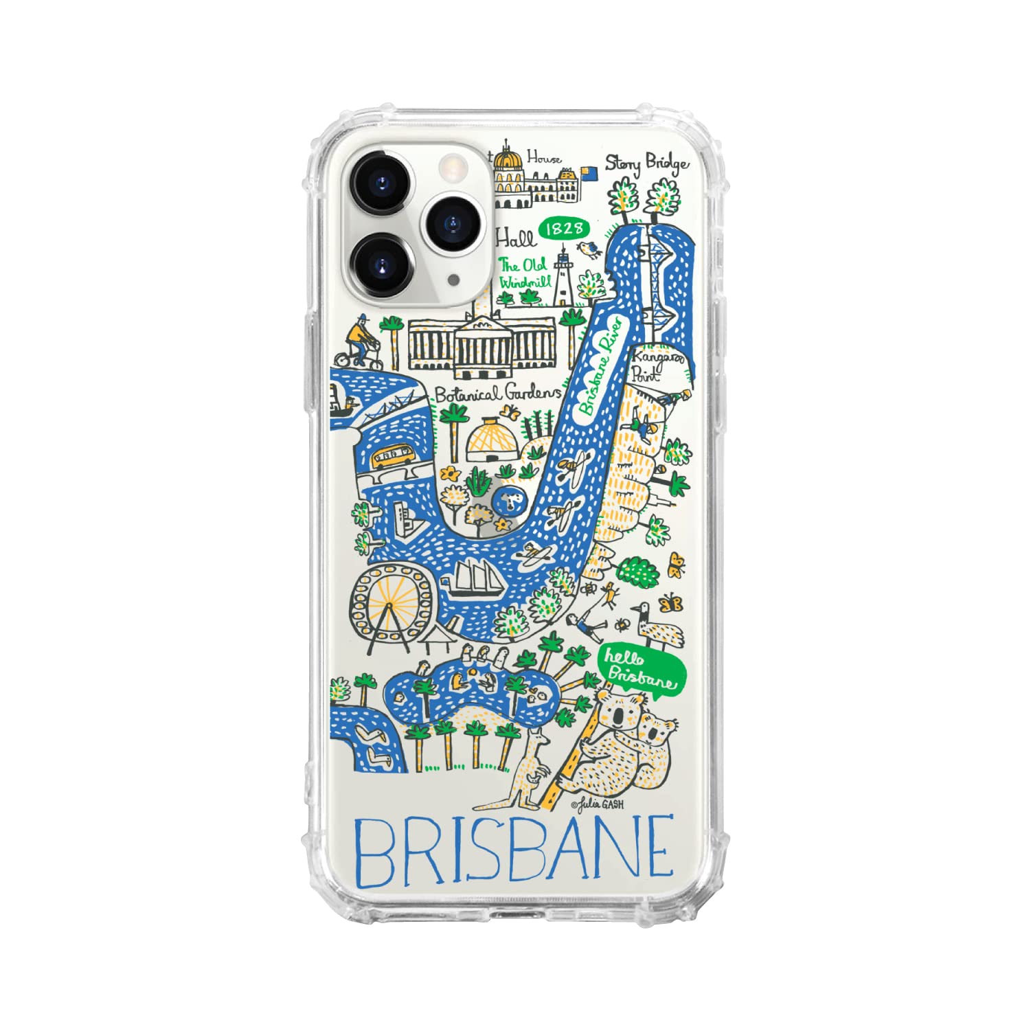 OTM Essentials Brisbane Cityscape Travel Phone Case - Durable Protective Cover for iPhone & Samsung - Perfect for Travel, Outdoor Adventures & Daily Use