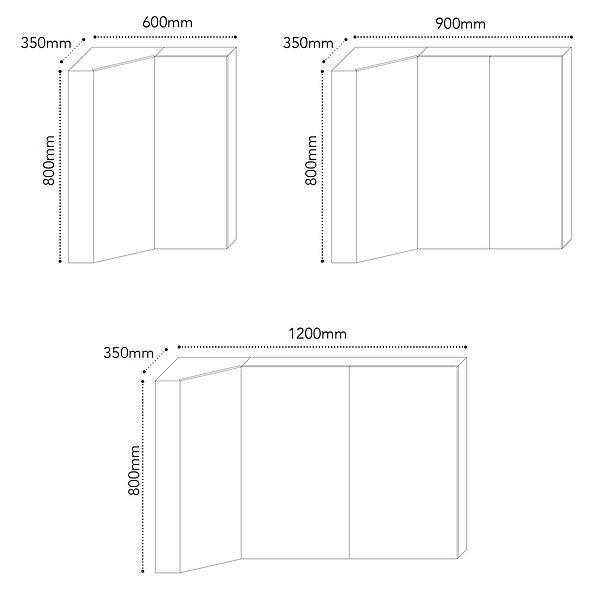 ADP Glacier Pro Offset Corner Mirror Shaving Cabinet - Waterproof Bathroom Storage with LED Lighting for Modern Home Decor (Perfect for Small Bathrooms & Vanities)
