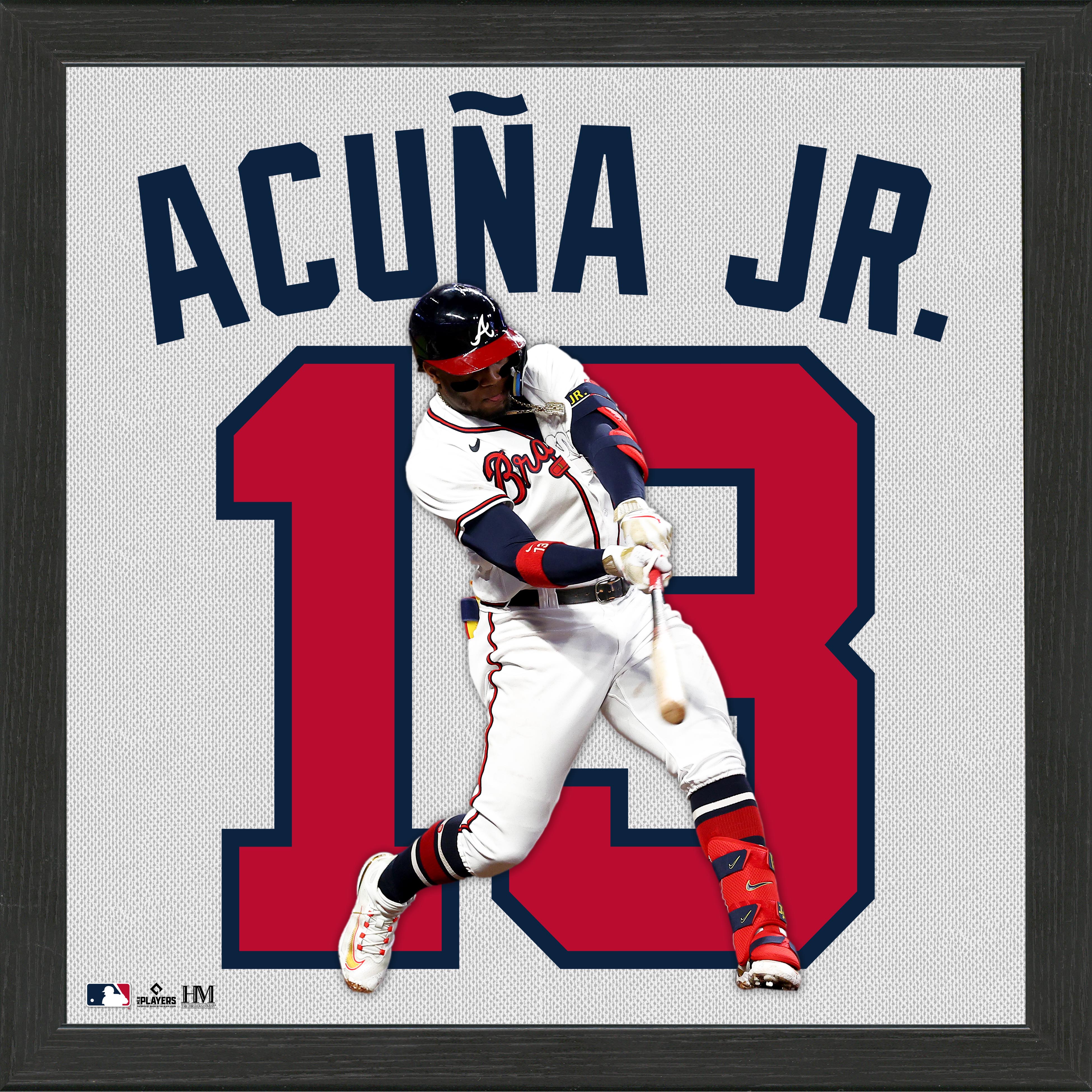 Ronald Acuna Jr. Atlanta Braves Authentic IMPACT Jersey Display Frame - Perfect for Sports Memorabilia, Fan Cave Decor, and Game Room Collection