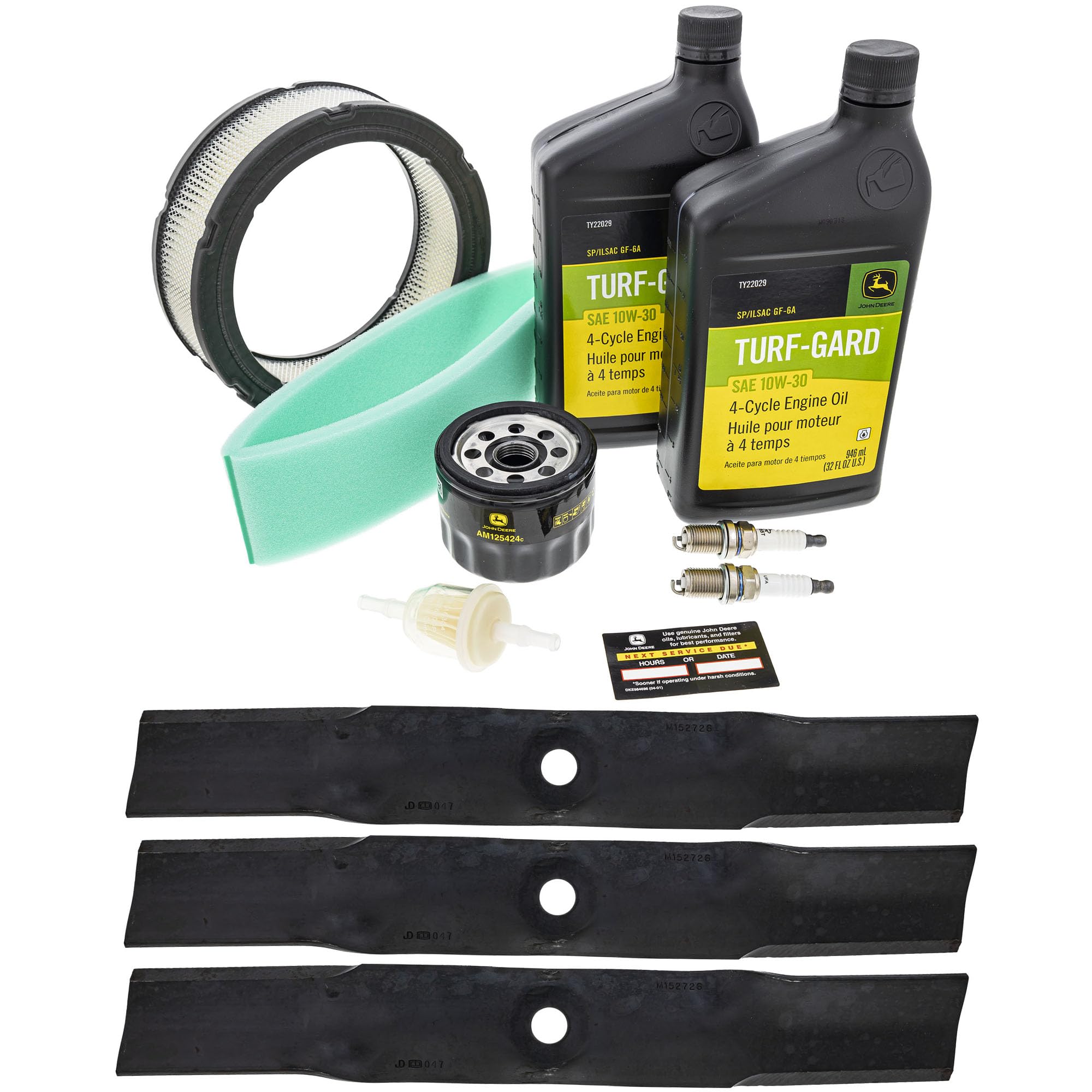 John Deere LX288 (S.N. -090,000) Tractor Maintenance Kit with Mulching Blades for 54C Mower Deck - Complete Tune-Up Kit for Lawn Care & Grass Cutting
