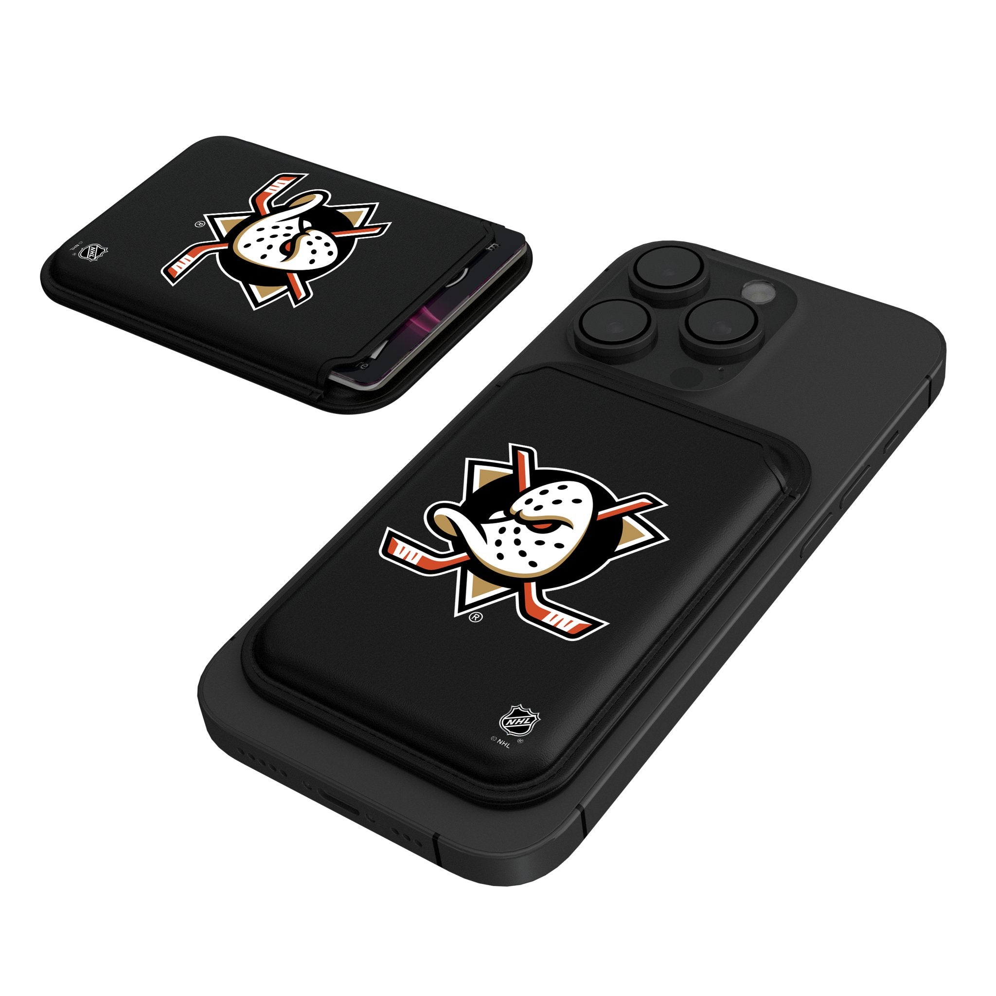 Anaheim Ducks NHL Team Logo Black Magnetic RFID Blocking Credit Card Holder Wallet - Perfect for Hockey Fans & Secure Everyday Use