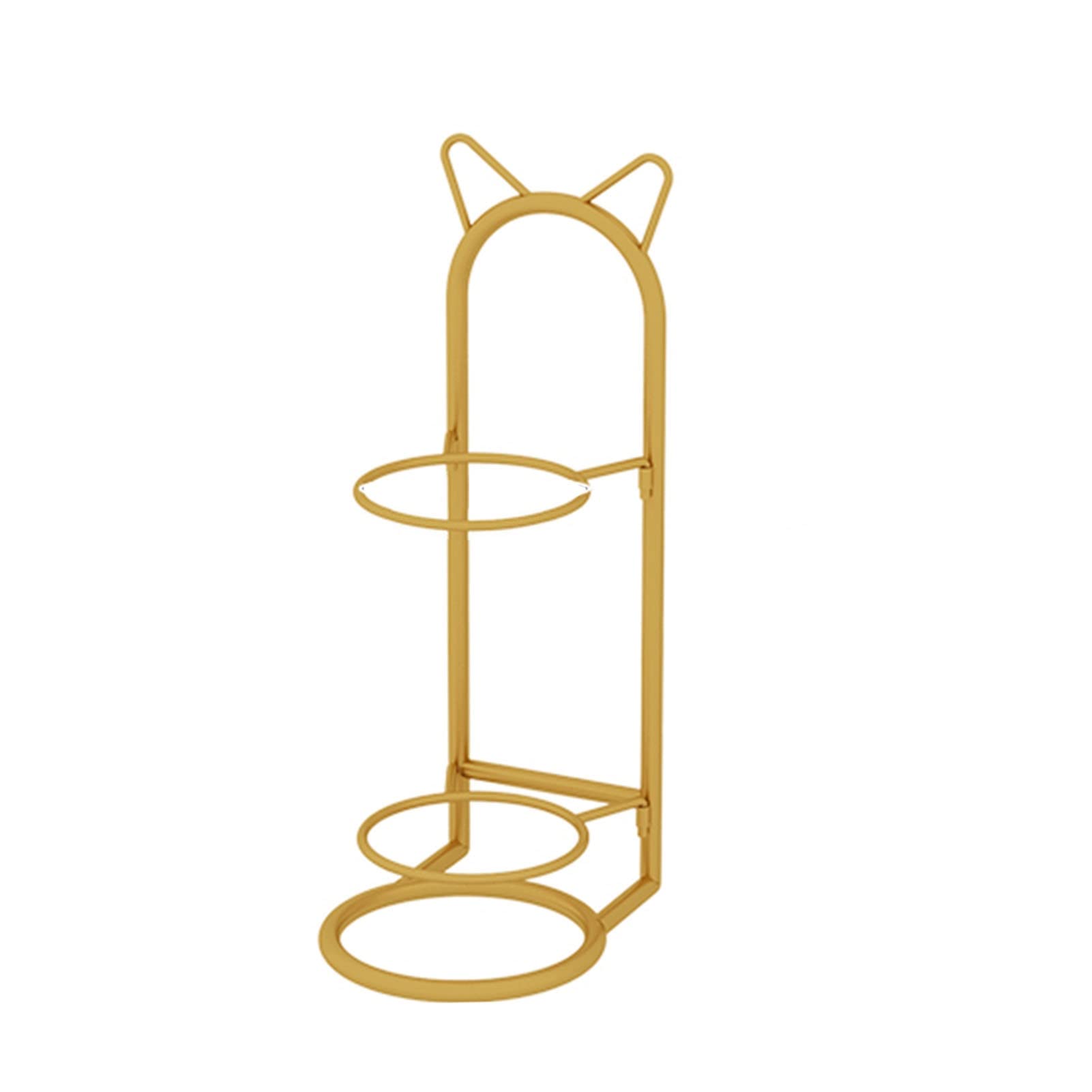 Gold Metal Basketball & Volleyball Holder Stand - 2 Ball Capacity Indoor/Outdoor Sports Organizer Rack | Perfect for Gym Storage, Court Side Organization & Home Decor