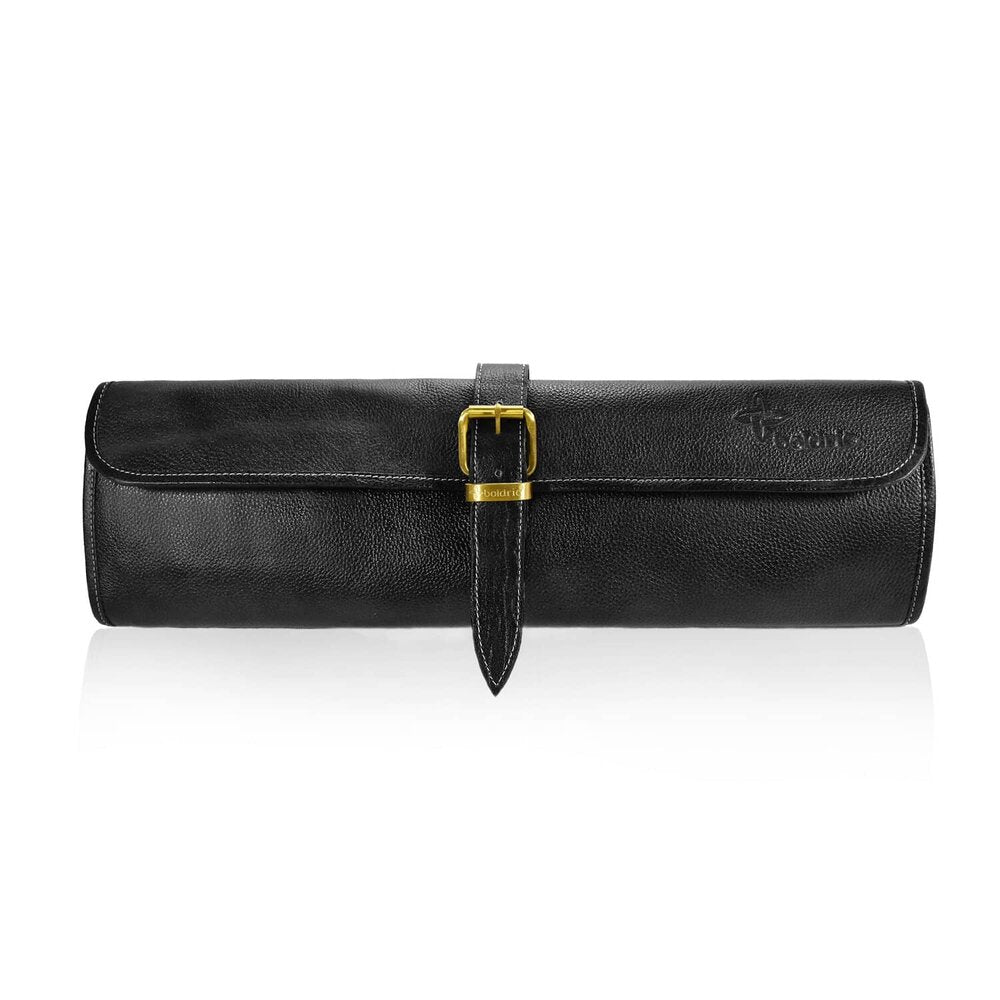 Boldric BOLB123 8-Pocket Leather Knife Roll Case with Buckle Closure - Perfect for Chefs, Butchers & Outdoor Enthusiasts
