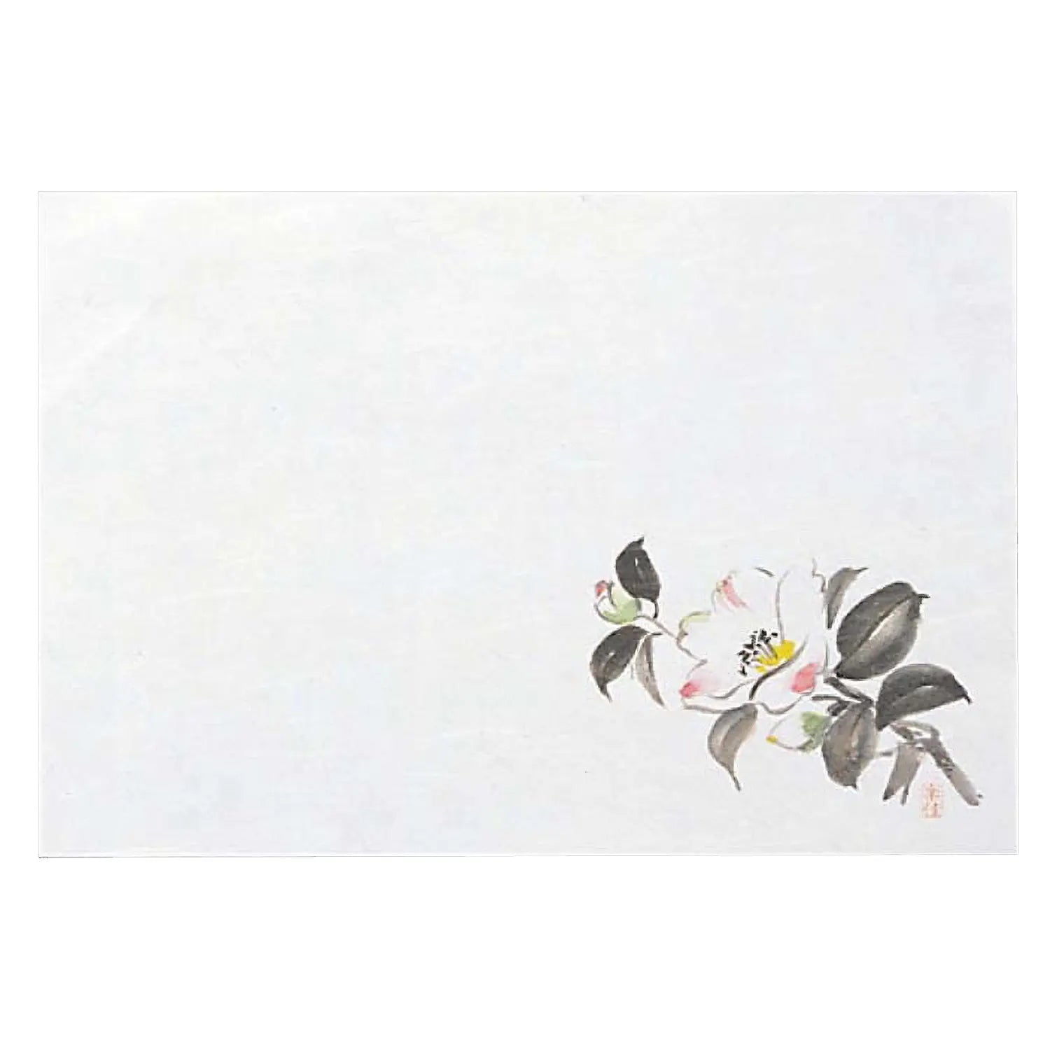 MIN Senju Washi Paper Placemats - Set of 100 Handmade Japanese Camellia Design Table Mats - Elegant Dining Decor for Parties, Weddings & Tea Ceremonies