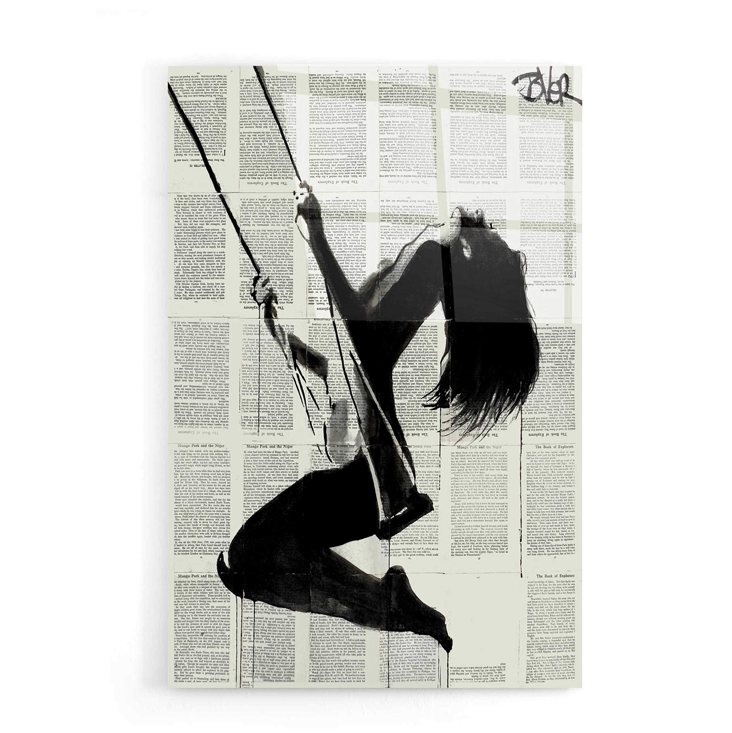 Epic Art 'The Lightness of Being Again' by Loui Jover - 16x24 Inch Acrylic Glass Wall Art Painting - Modern Home Decor for Living Room, Bedroom & Office