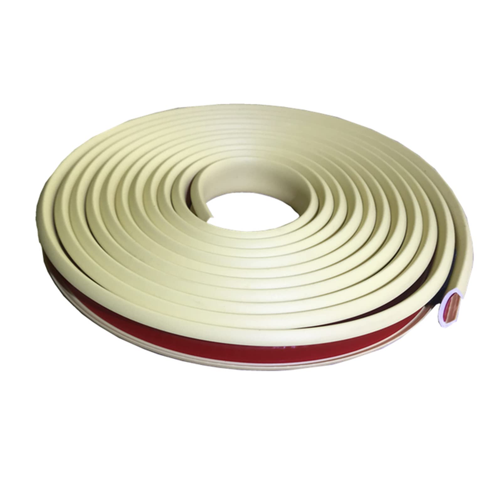 Self-Adhesive PVC Corner Guards - 16mm x 1M Beige Edge Protector Strips for Furniture, Cabinets & Tables | Soft Flexible Corner Bumpers for Home, Office & Kids Safety (Pack of 4) - Perfect for Sharp Edge Protection on Wooden Furniture, Glass Tables and Metal Countertops