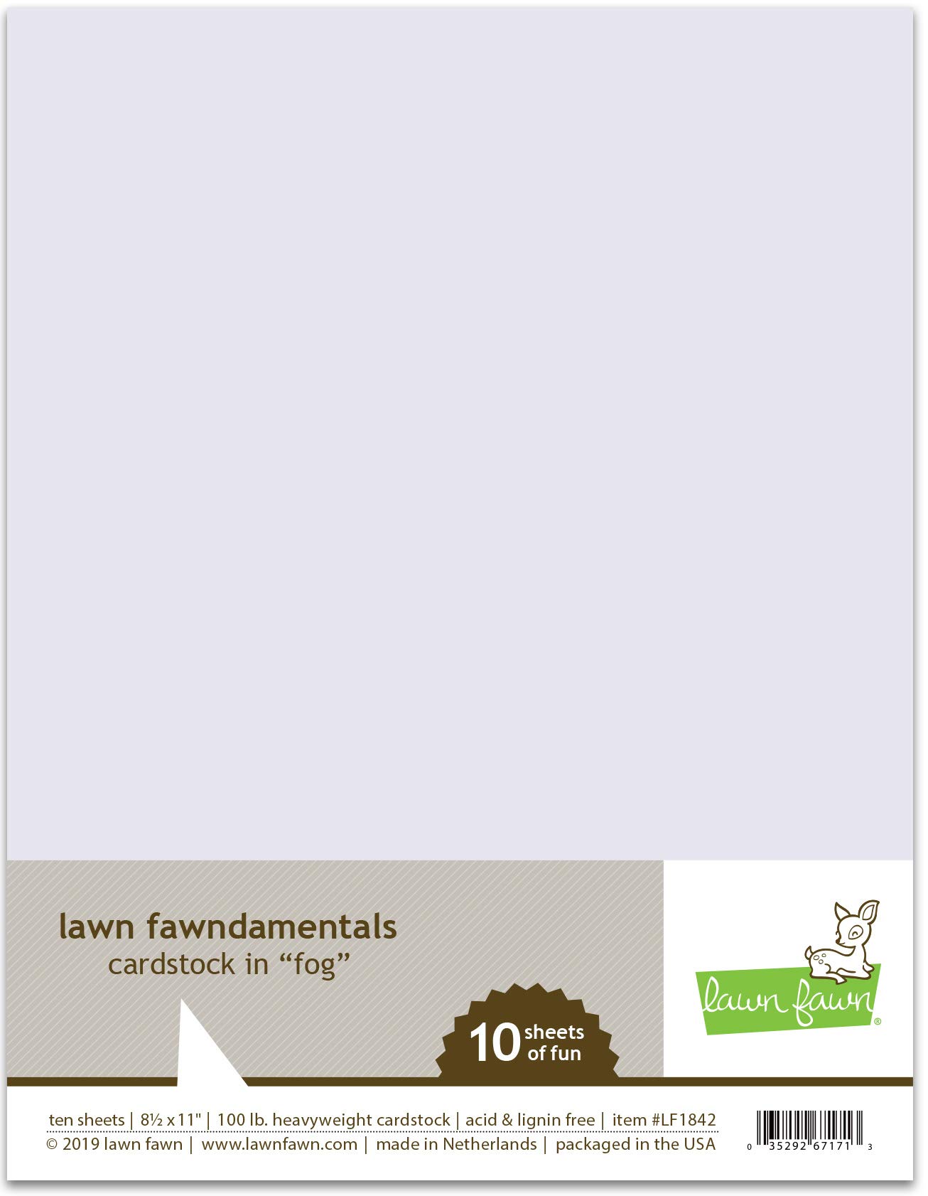 Lawn Fawn 100lb Heavyweight Cardstock - Fog LF1842 | Premium Card Making Paper for Scrapbooking, DIY Crafts & Invitations