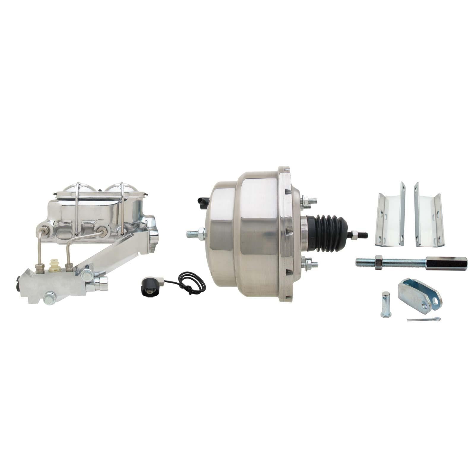 Chevy Brake Booster Kit 55-57 Fullsize Compatible - 1-1/8 Inch Bore Stainless Steel | Replacement for Chevy Trucks & Classic Cars | Perfect for Restoration Projects & Performance Upgrades