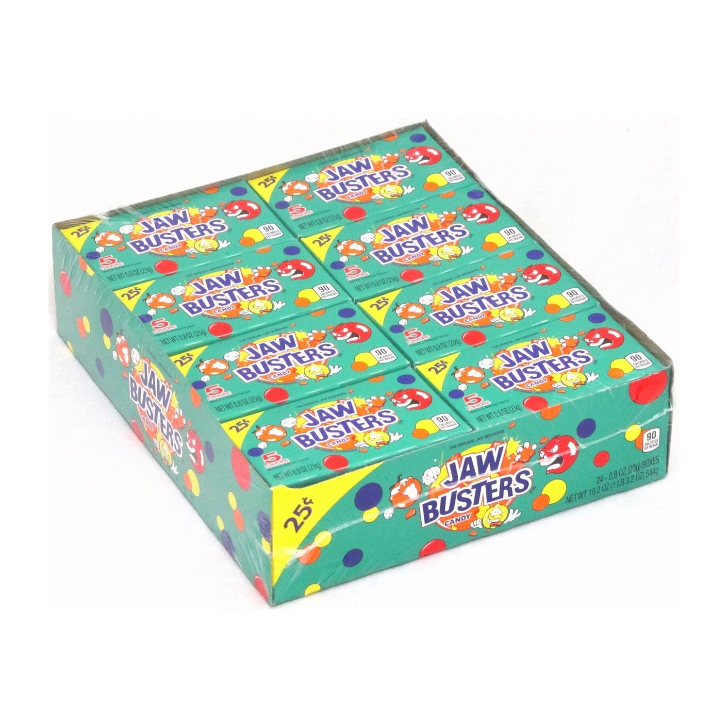 Ferrara Lemonheads Jawbusters Candy - 0.08oz (24 Count Box) | Sour & Sweet Lemon Flavored Hard Candy - Perfect for Parties, Movie Nights & Office Snacks