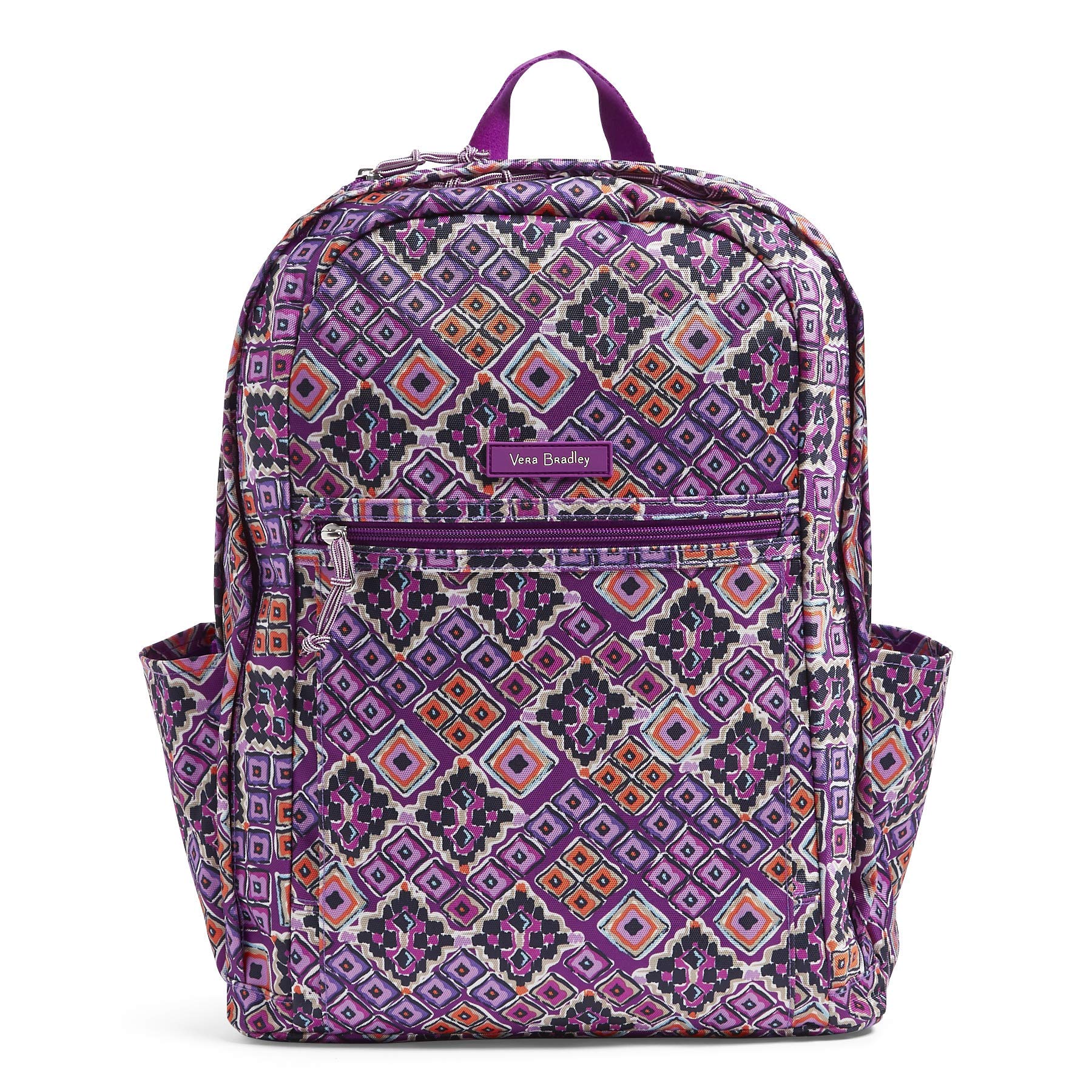 Vera Bradley Lighten Up Grand Backpack - Stylish & Spacious Laptop Backpack for Women & Teens, Perfect for School, Work & Travel