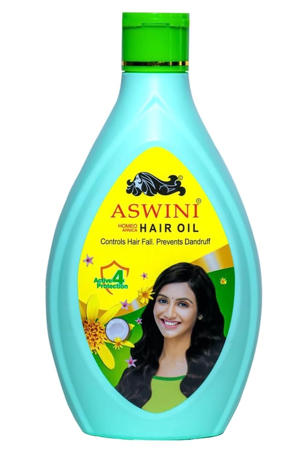 Aswini Homeo Hair Oil for Hair Growth - Stops Hair Fall & Dandruff Treatment - 350ml Natural Ayurvedic Oil - Best for Dry Scalp & Damaged Hair - Perfect for Daily Hair Care Routine & Scalp Massage