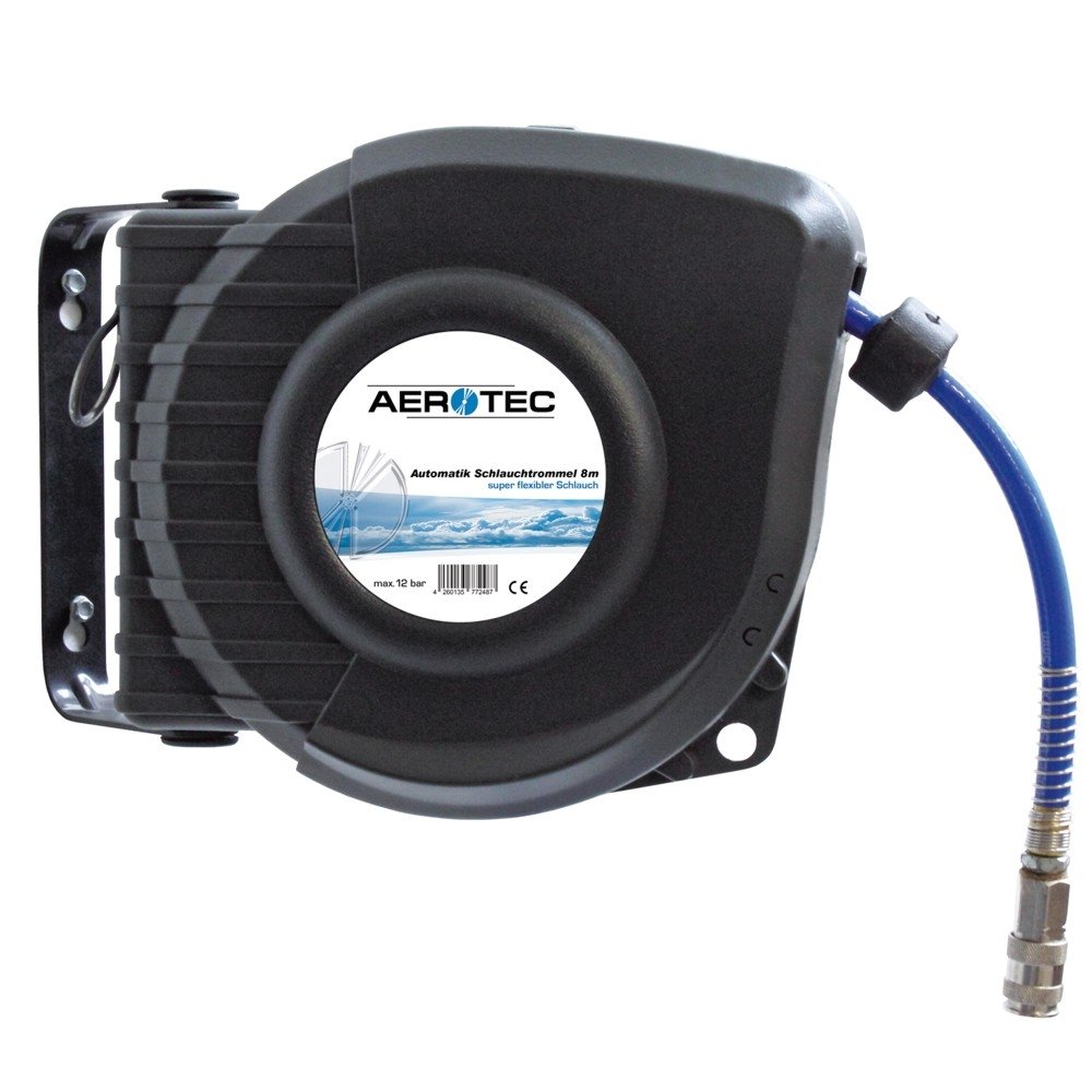 Aero 8 8707119 61981 Automatic Hose Reel - Heavy Duty Retractable Garden Water Hose Reel for Lawn, Yard, and Car Washing