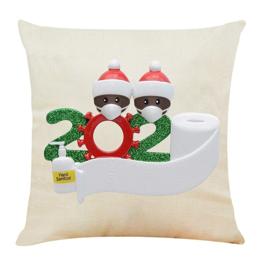 Family Cushion Pillowcase - Soft Christmas Throw Pillow Cover for Bed Decor - Home Survival Gift Idea - Perfect for Living Room Sofa, Bedroom & Holiday Decorations (Size A, One Size)