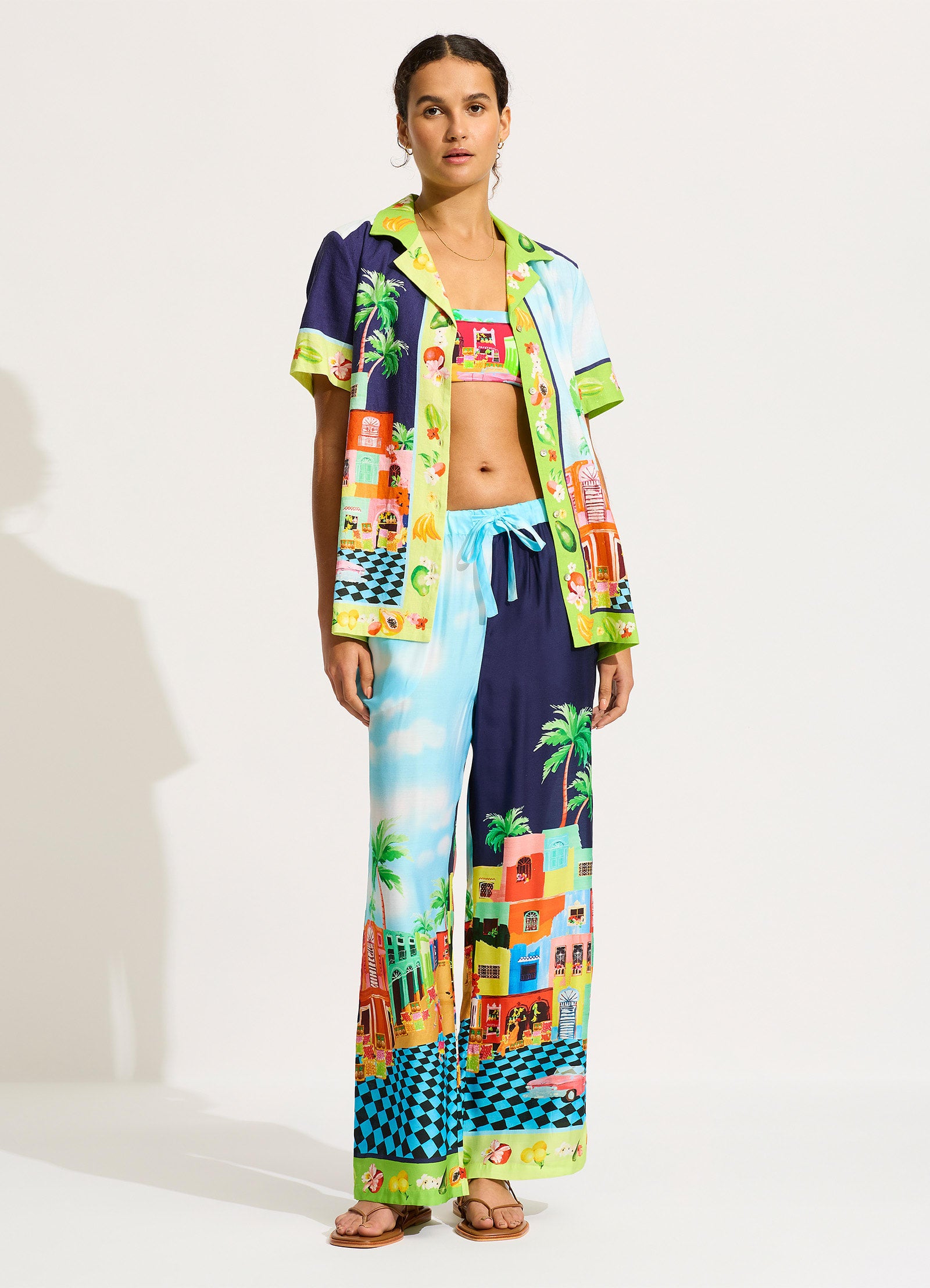 Stylish Cuba Pant in Turquoise - Comfortable & Trendy Women's Casual Pants for Everyday Wear, Lounge & Travel