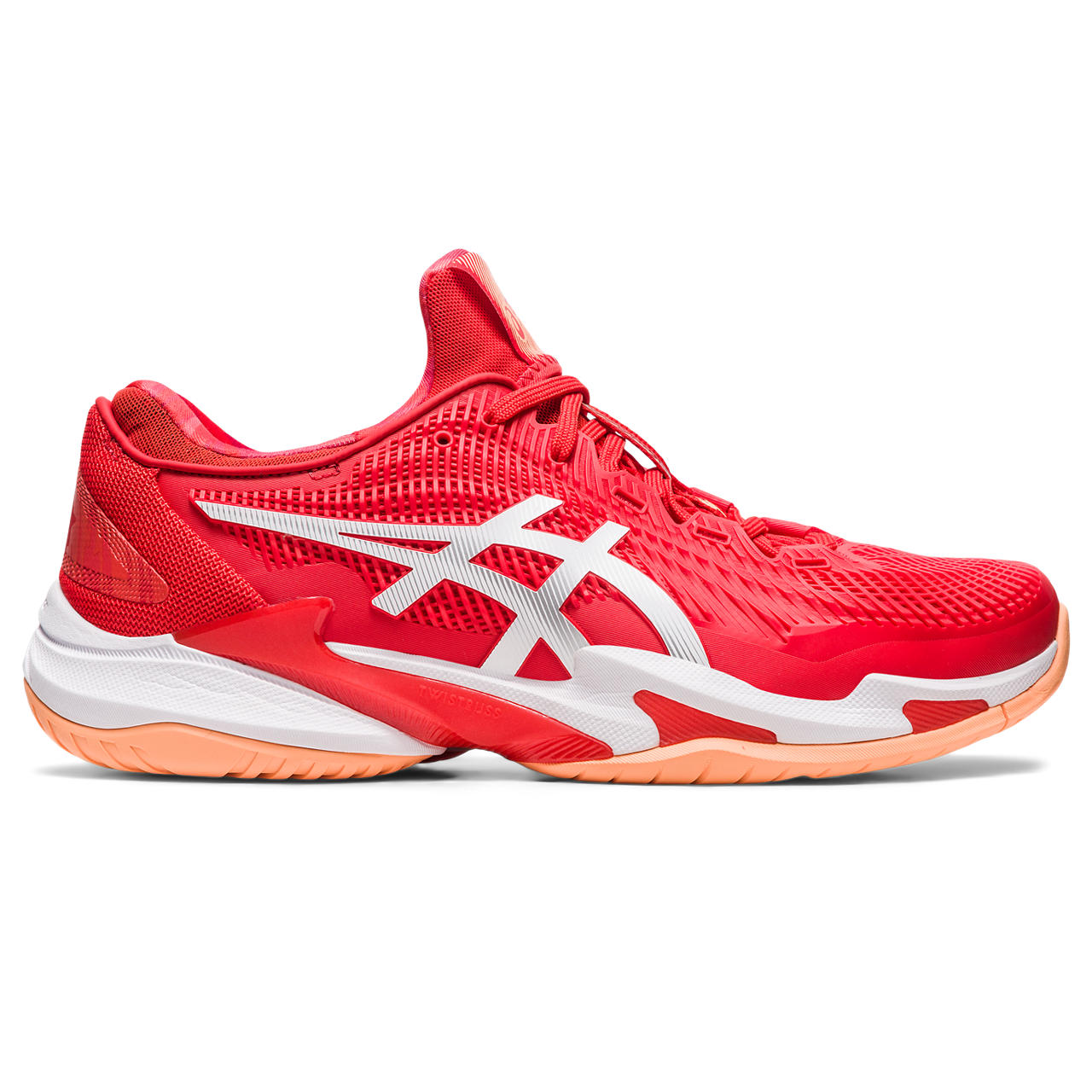 ASICS Court FF 3 Novak Men's Tennis Shoes - Red/White | High-Performance Tennis Footwear for Competitive Play & Court Training | Perfect for Hard Court Matches & Professional Tennis Practice